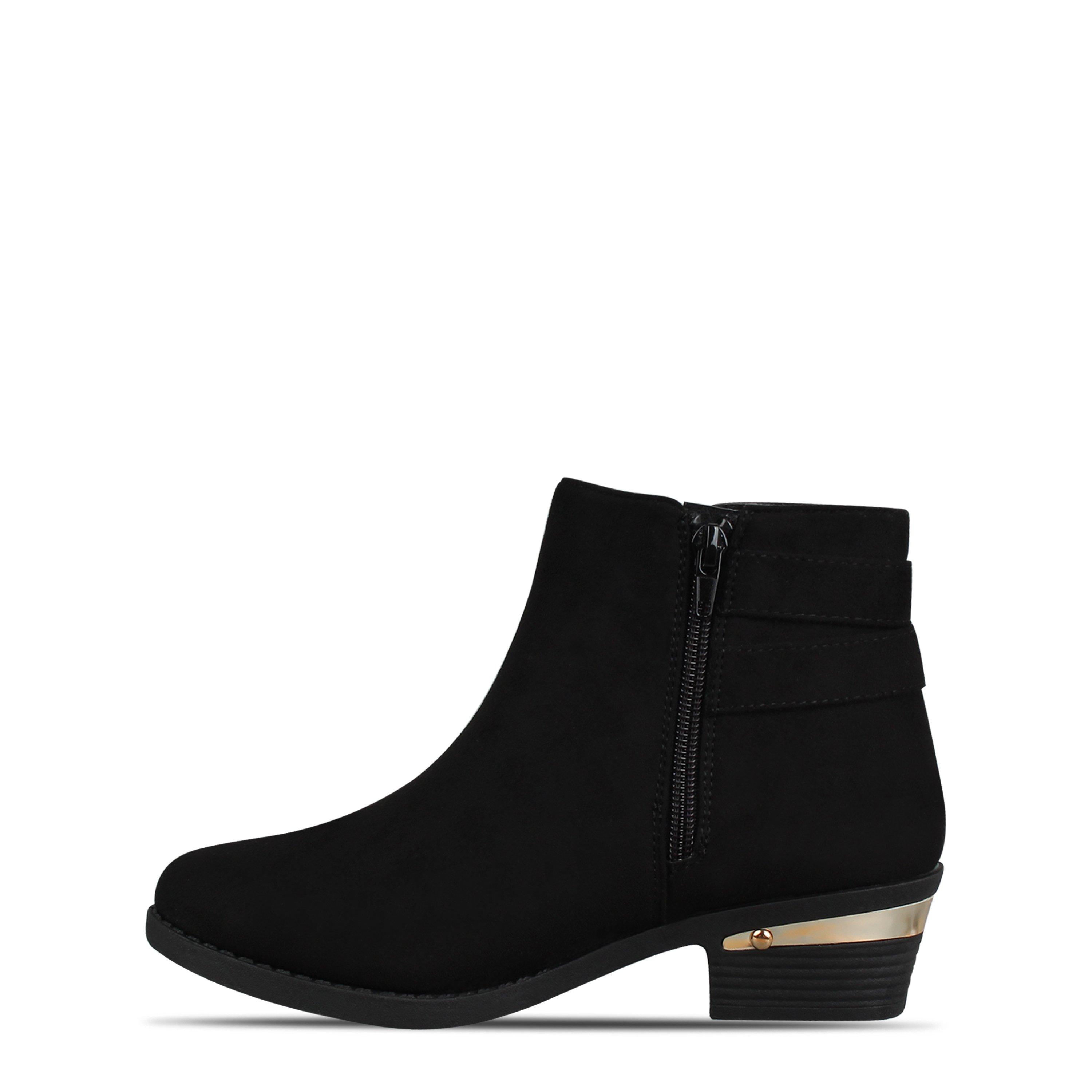 Black - Be You - You Faux Suede Buckle Boot - 2