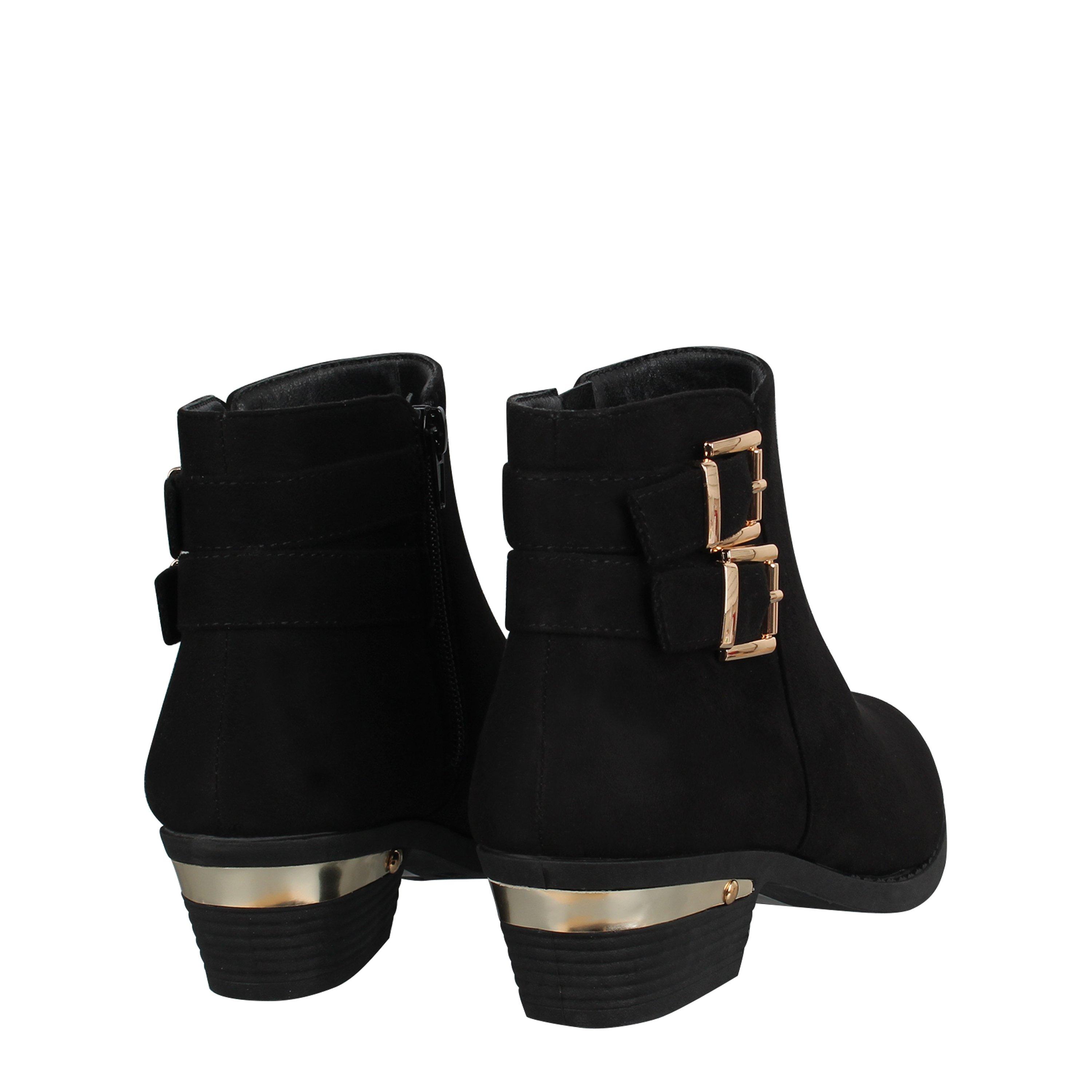 Black - Be You - You Faux Suede Buckle Boot - 4