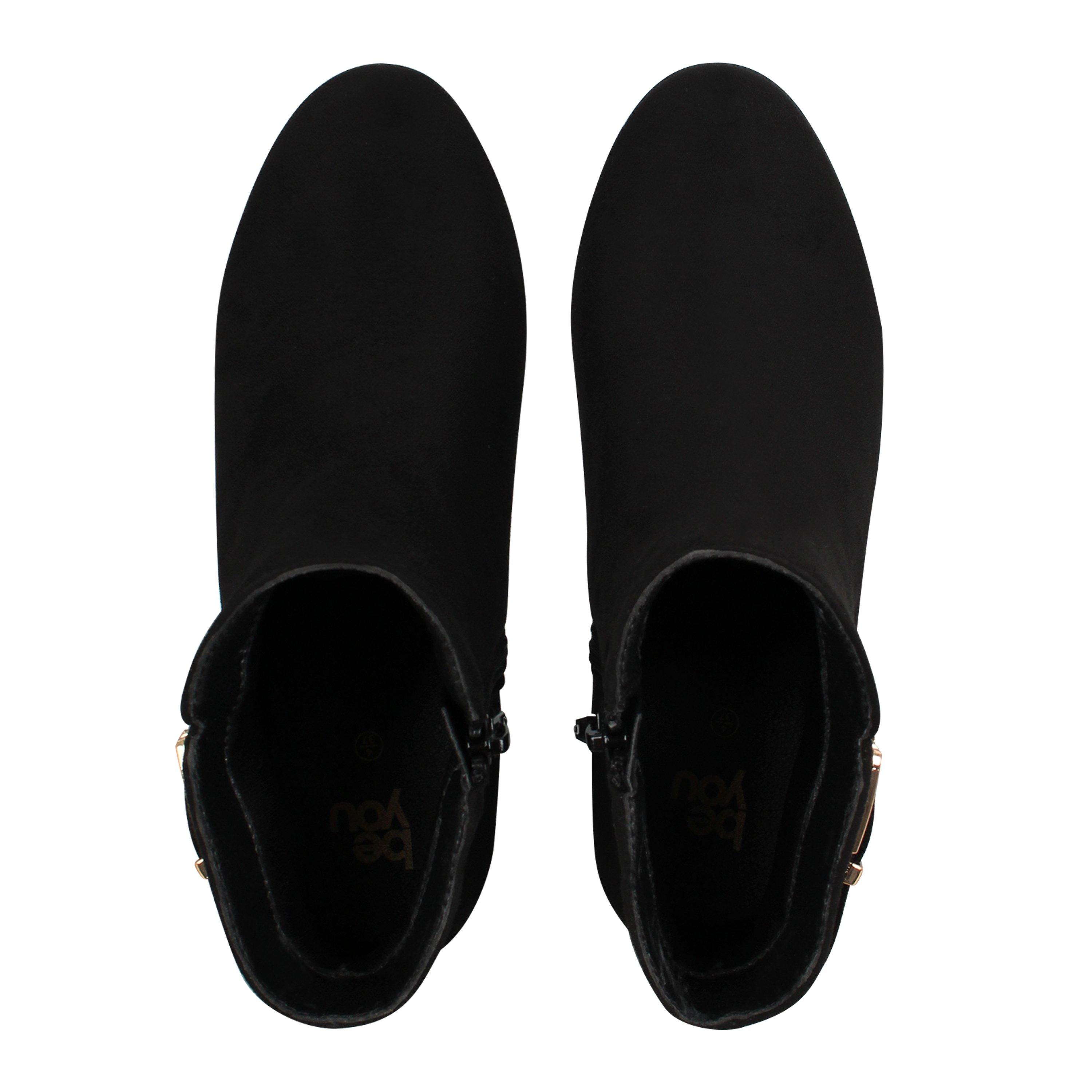 Black - Be You - You Faux Suede Buckle Boot - 5