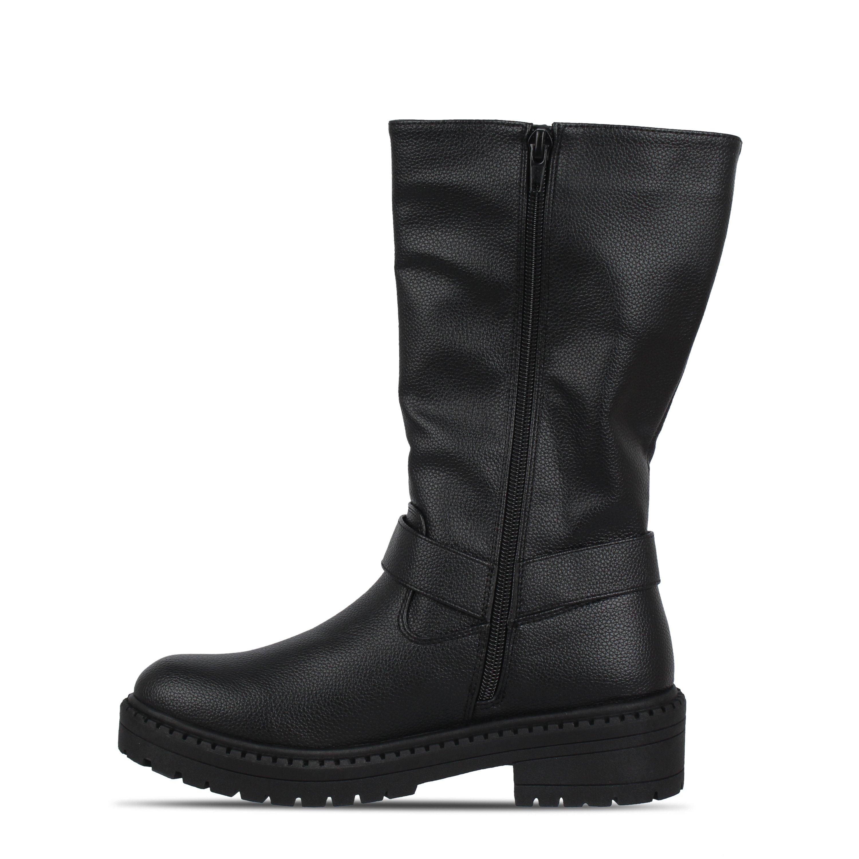 Schwarz - Be You - Textured Biker Boot - 2