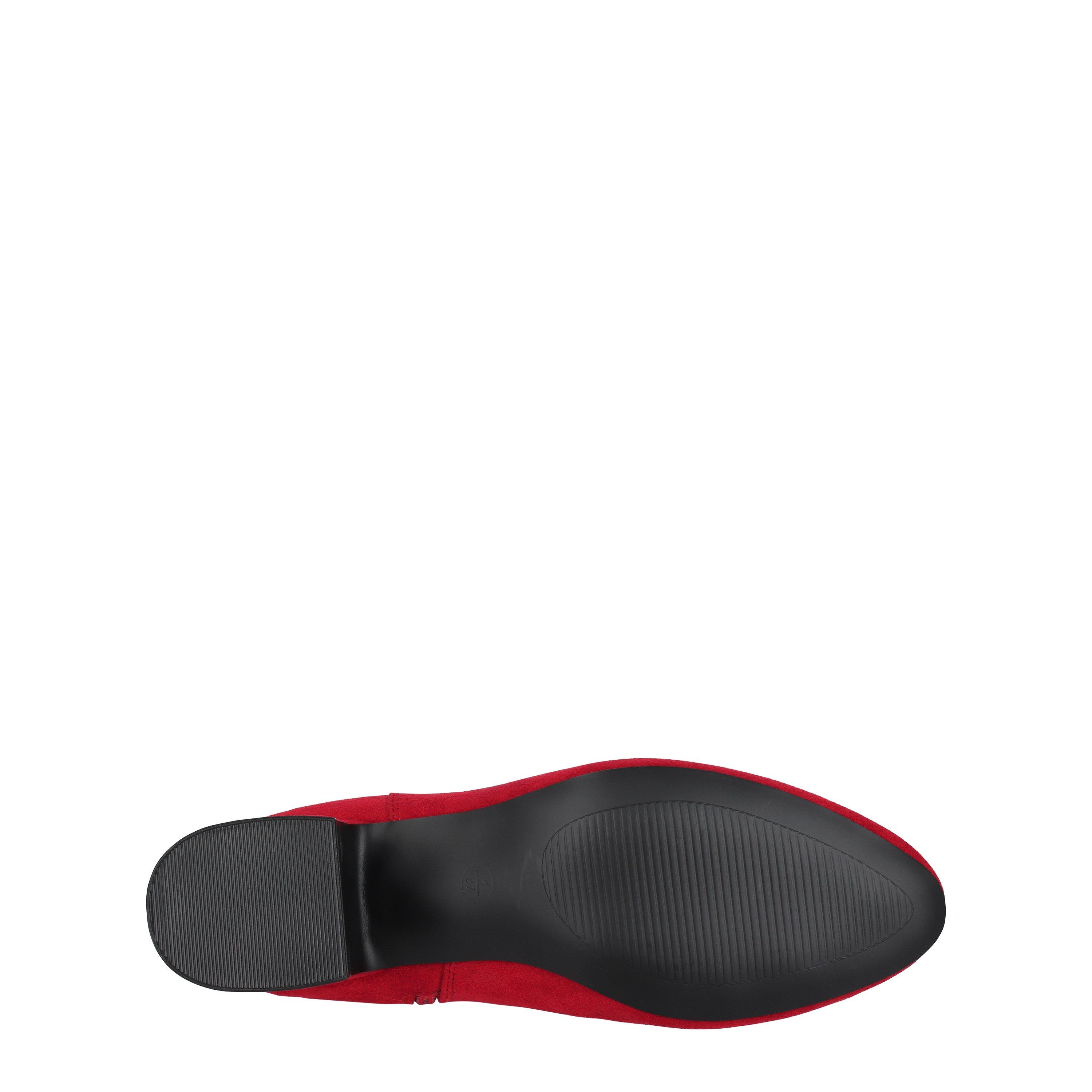 Red - Be You - You Block Heel Ankle Boot - 6