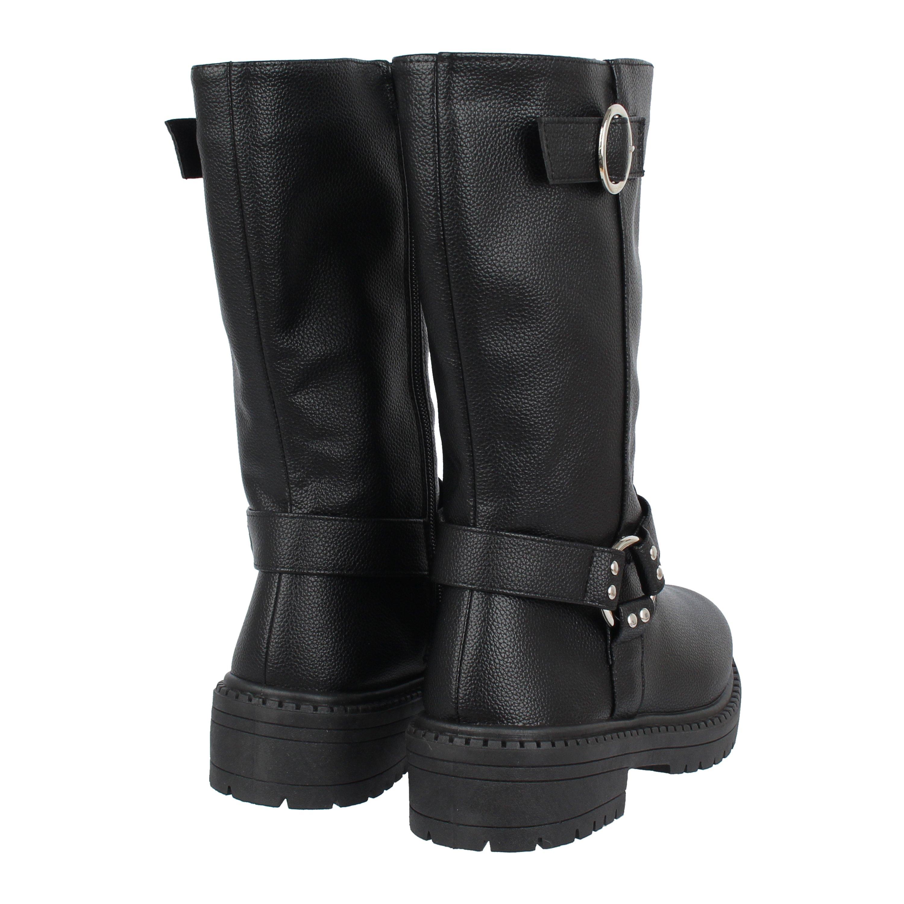 Crna - Be You - You Faux Leather Biker Boot - 4