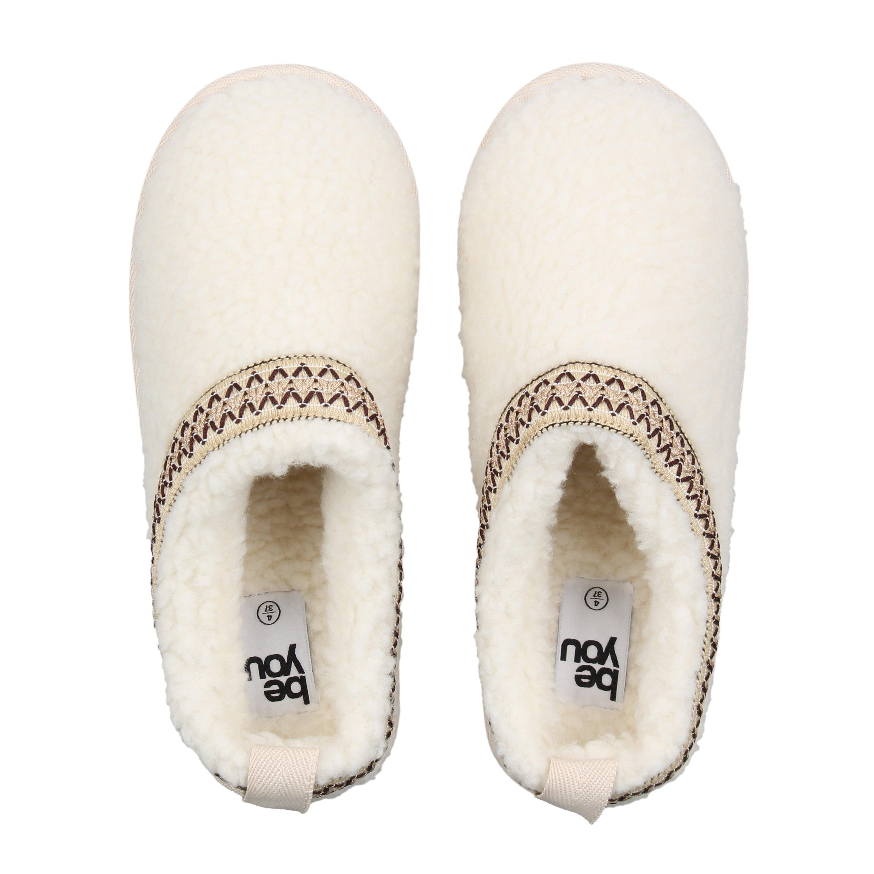 Crema - Be You - Borg Trim Mule Flat Ankle Boots - 5