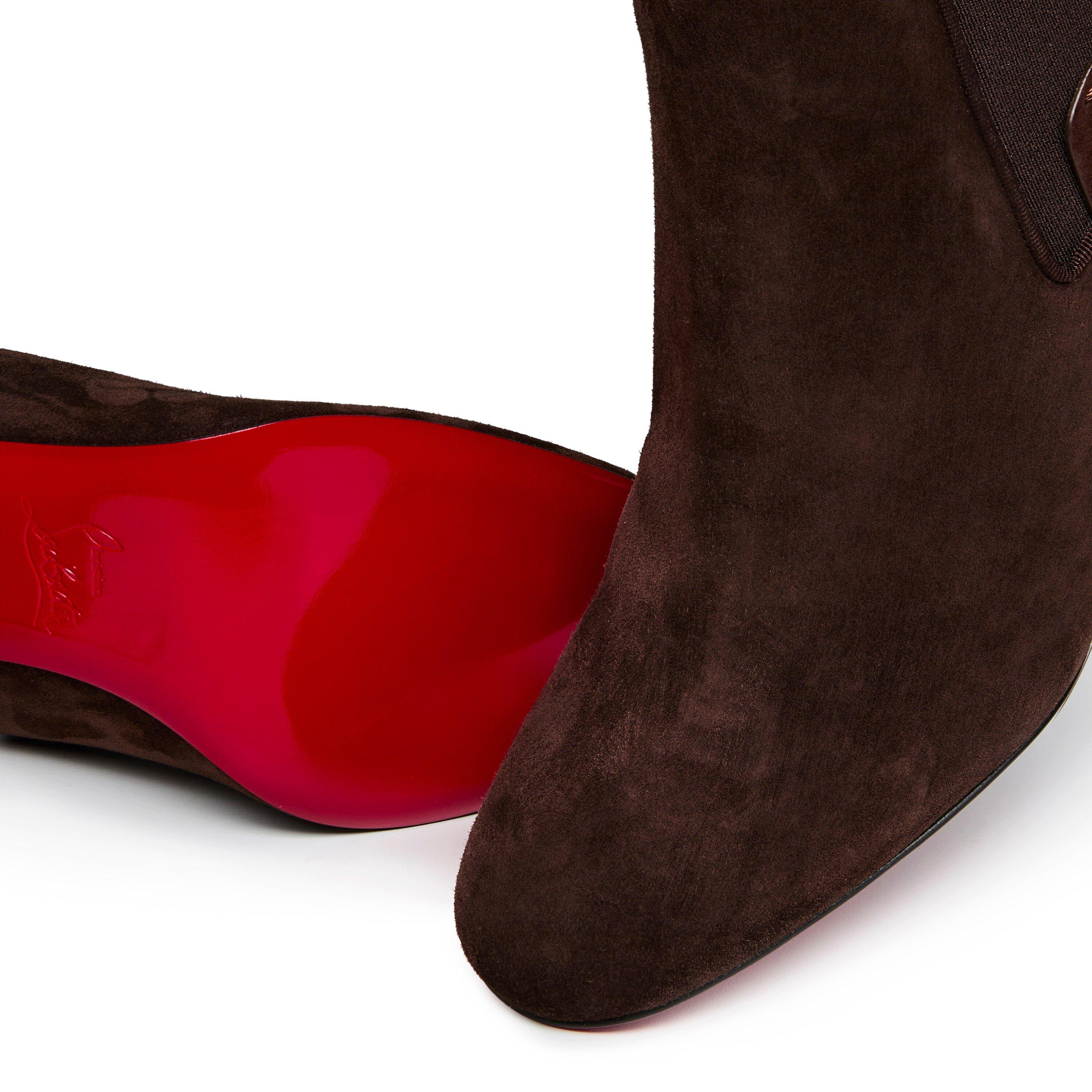 Cosme - Christian Louboutin - Turelastic Suede Ankle Boots - 4