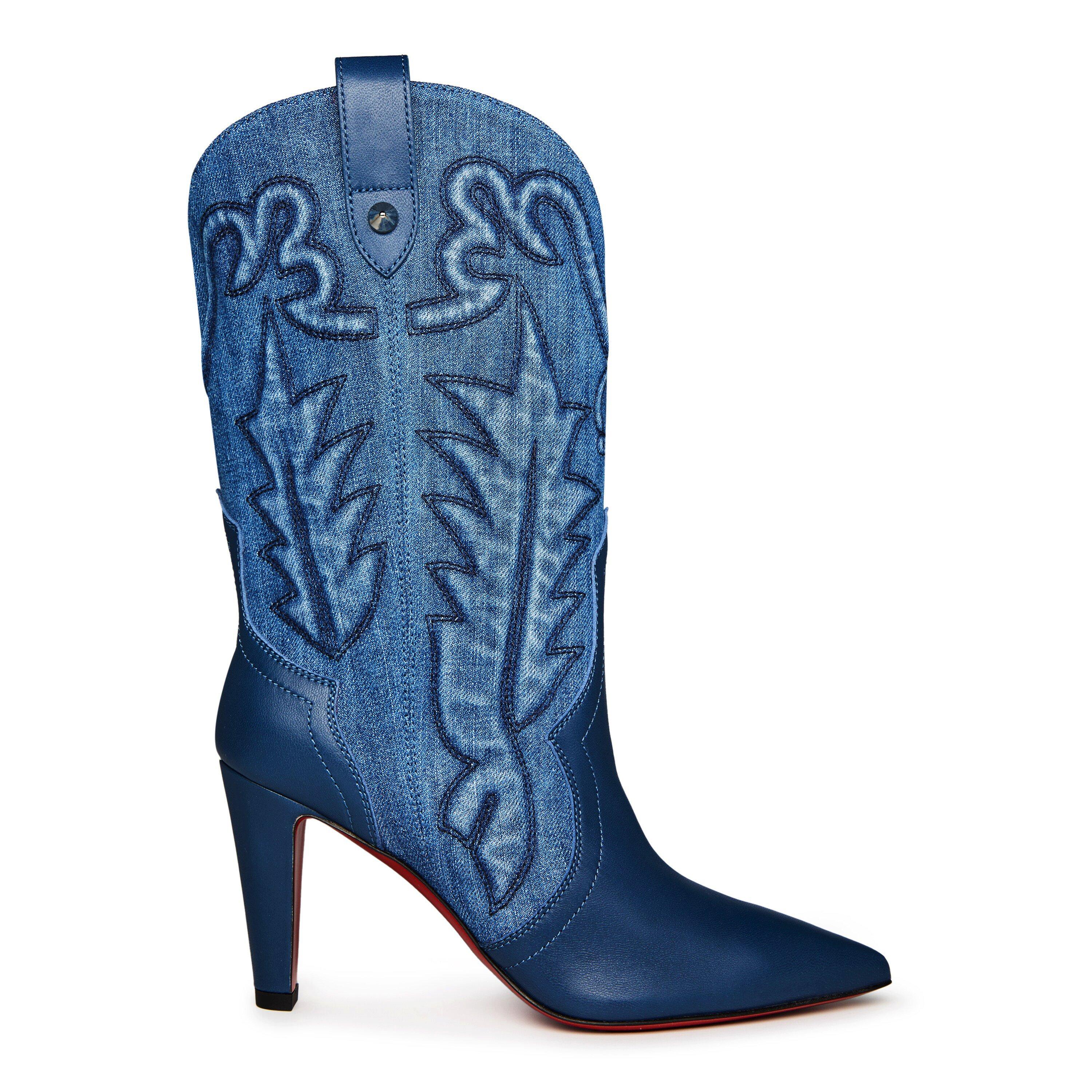 Denim - Christian Louboutin - Santiabooty Ankle Boots - 1