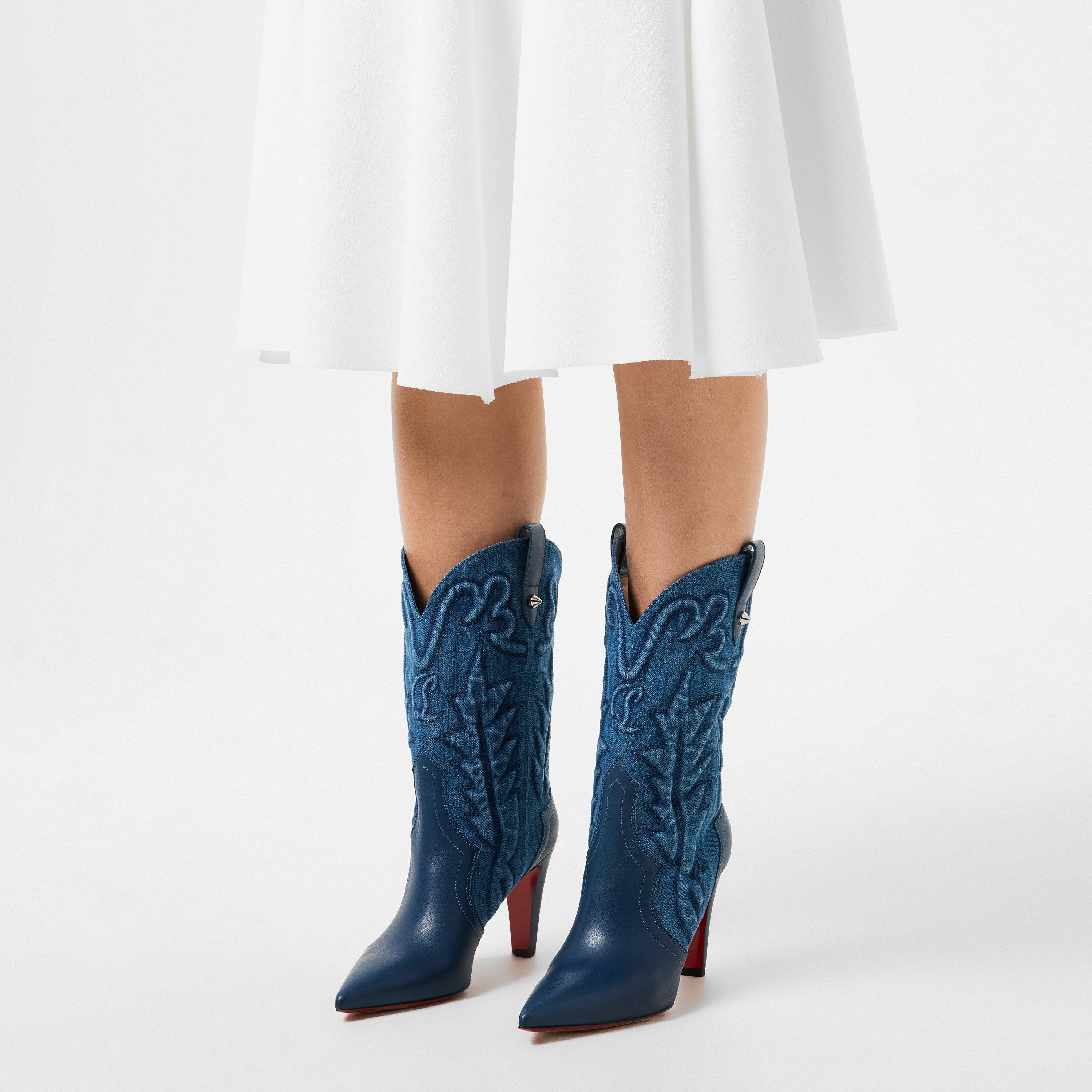 Denim - Christian Louboutin - Santiabooty Ankle Boots - 3