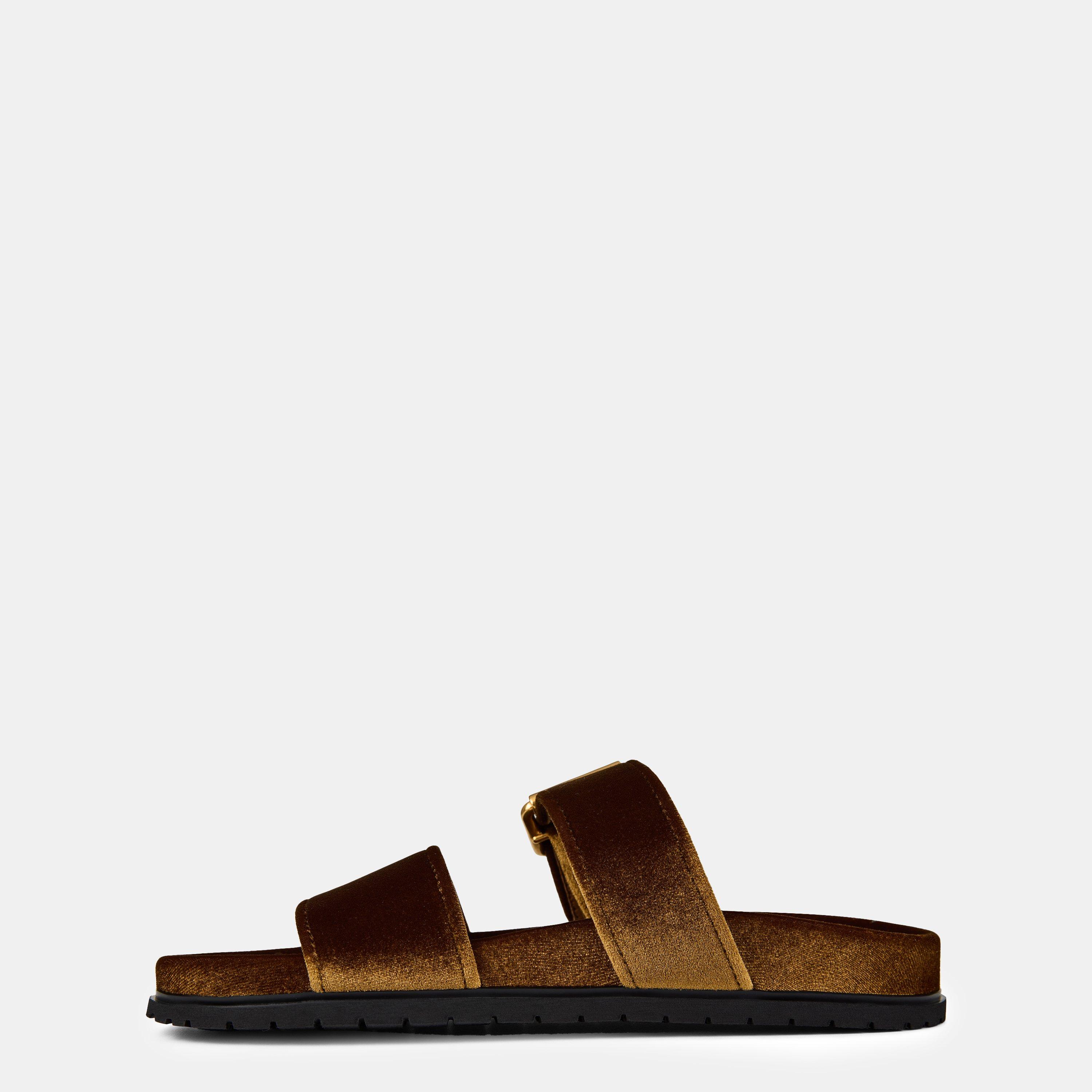 Oak Velvet - Prada - Velvet Slides - 2