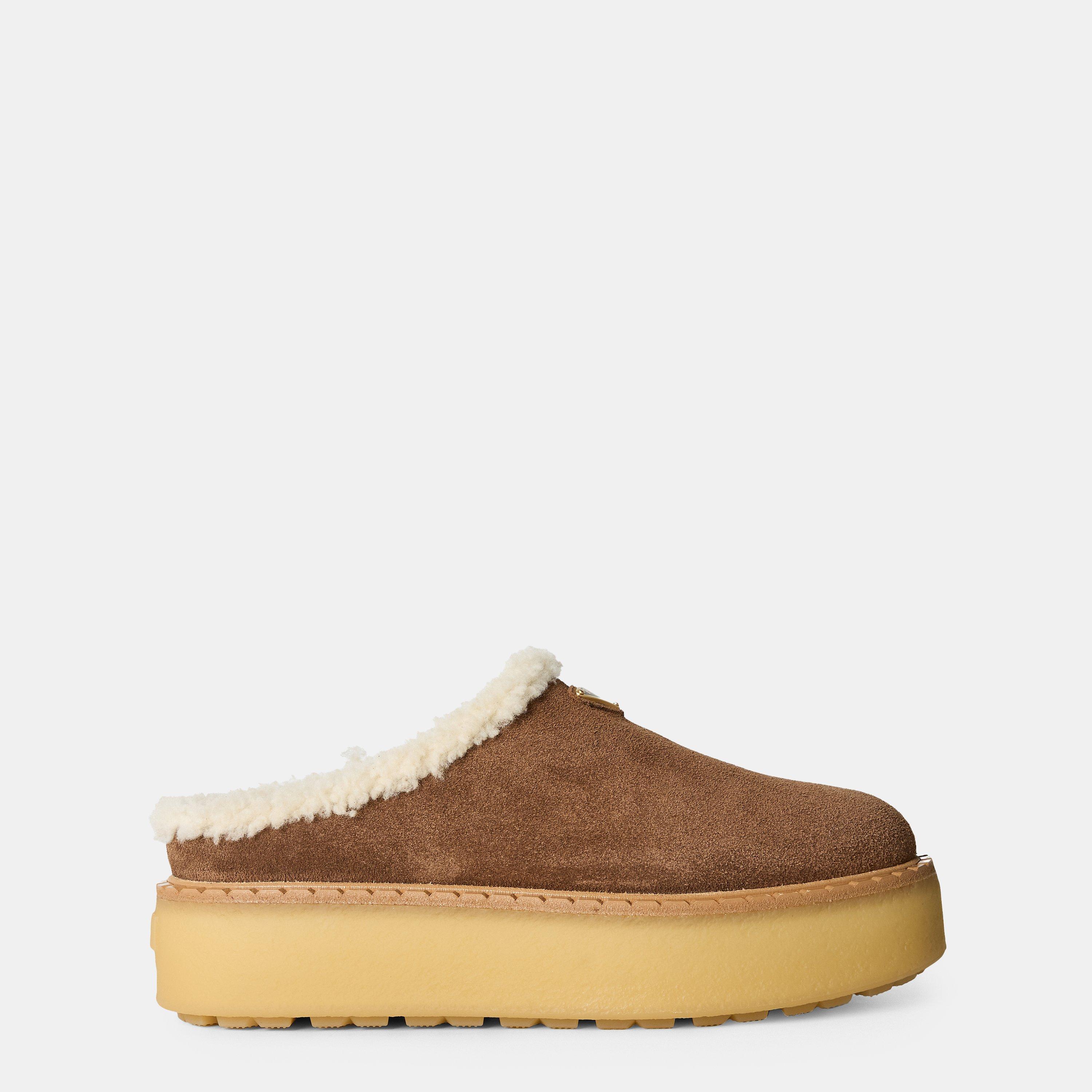 Prada Suede Mules - Cacao/Shrling - Size 5 (38)