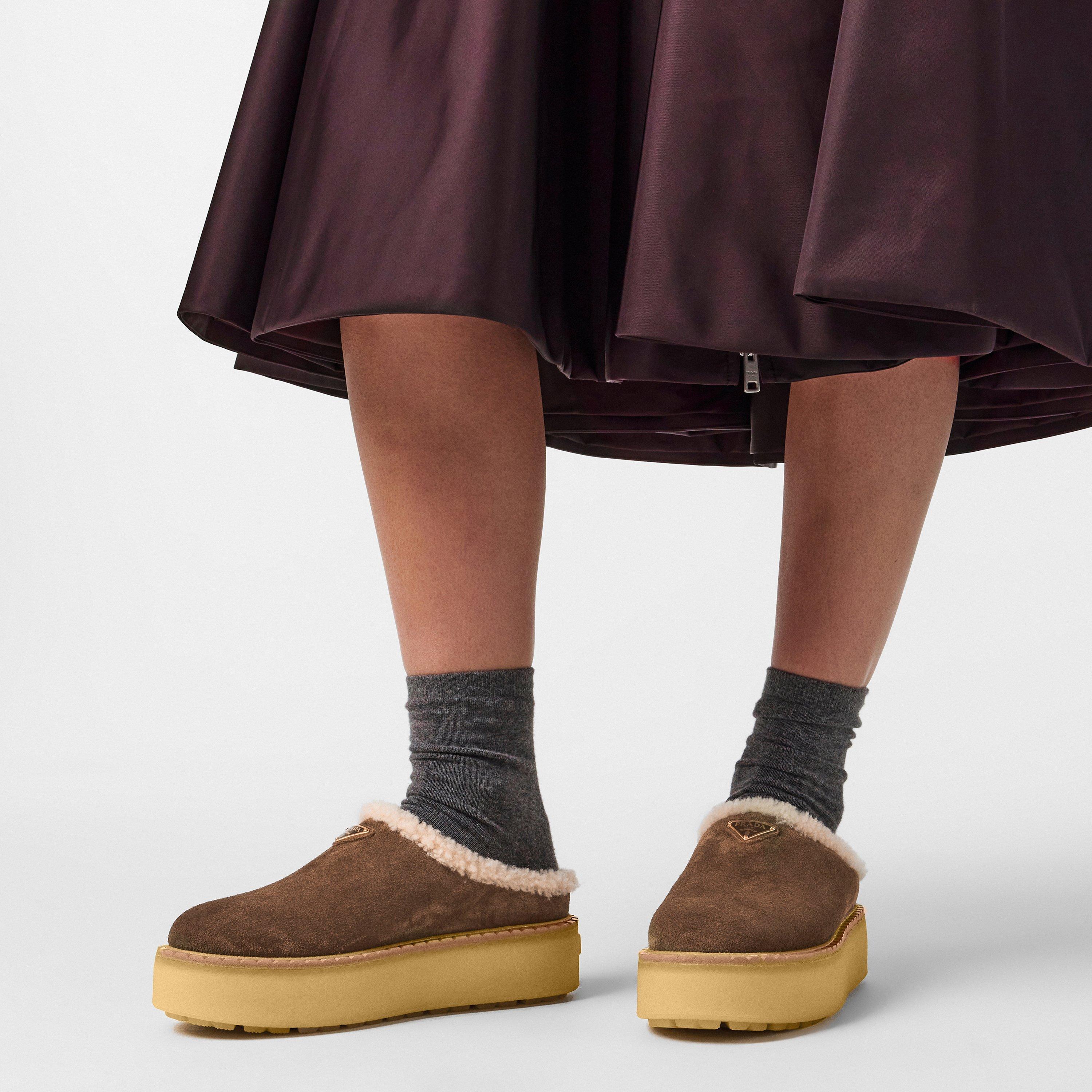 Cacao/Shrling - Prada - Suede Mules - 3