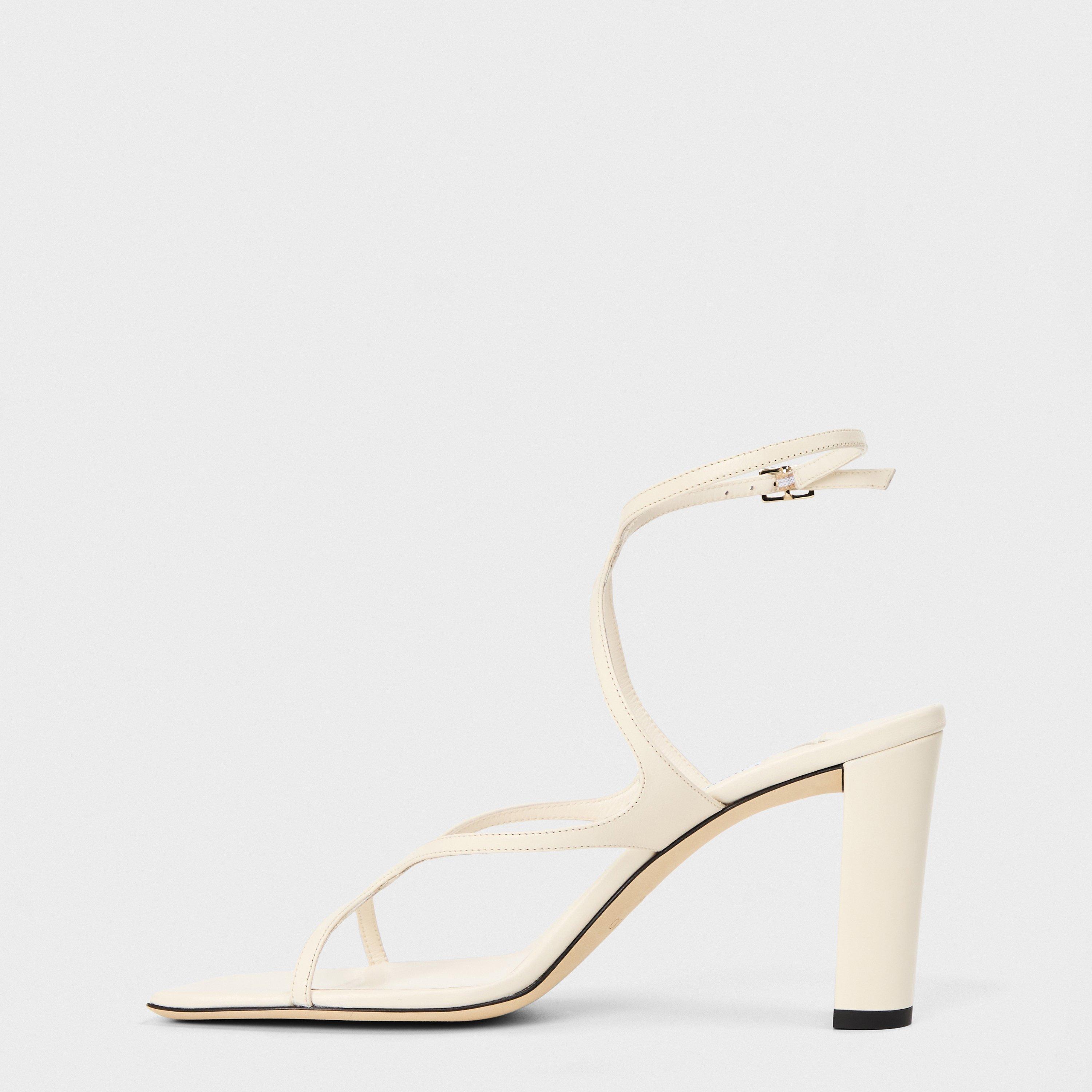 Leather Latte - Jimmy Choo - Azie 85 Sandals - 2