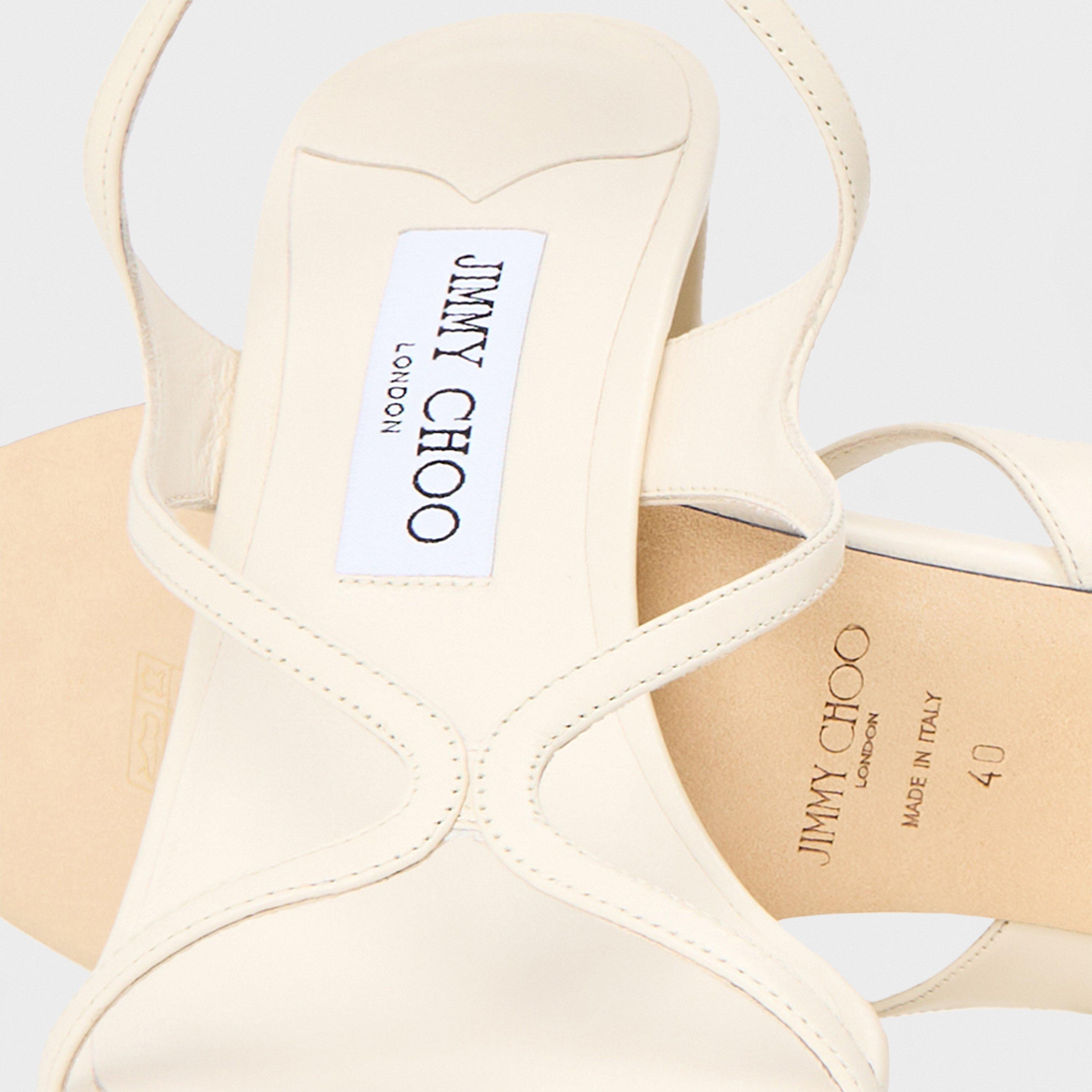 Leather Latte - Jimmy Choo - Azie 85 Sandals - 4