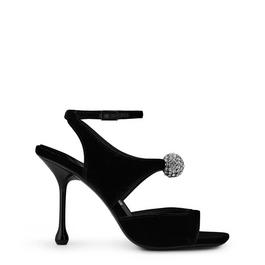 Jimmy Choo Orb Black 95mm Sandals