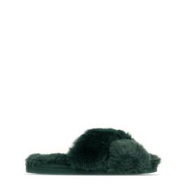 Linea Faux Fur Crossover Slipper