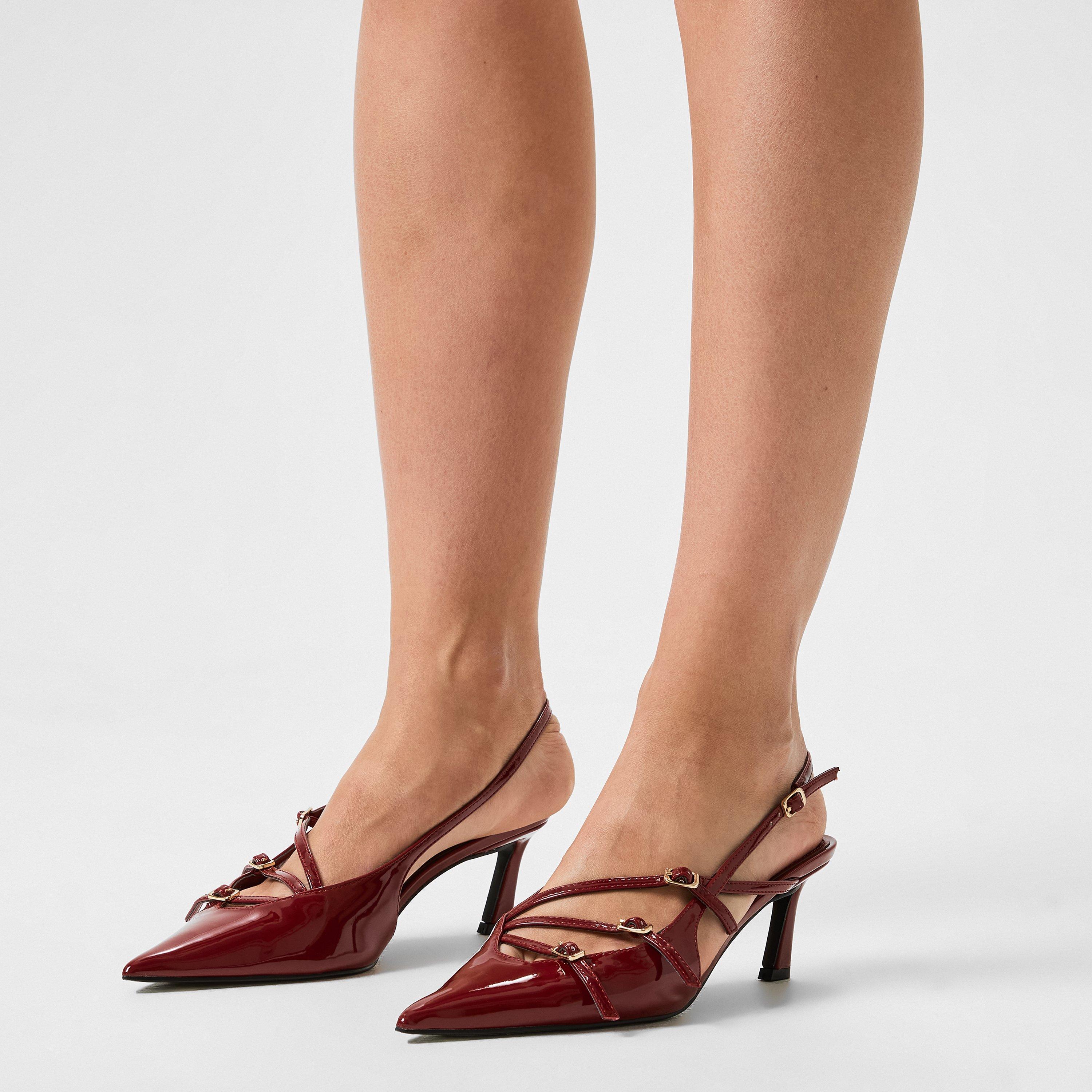 Wine Patent - Steve Madden - Women's Liana Patent Heeled Sandal - 2