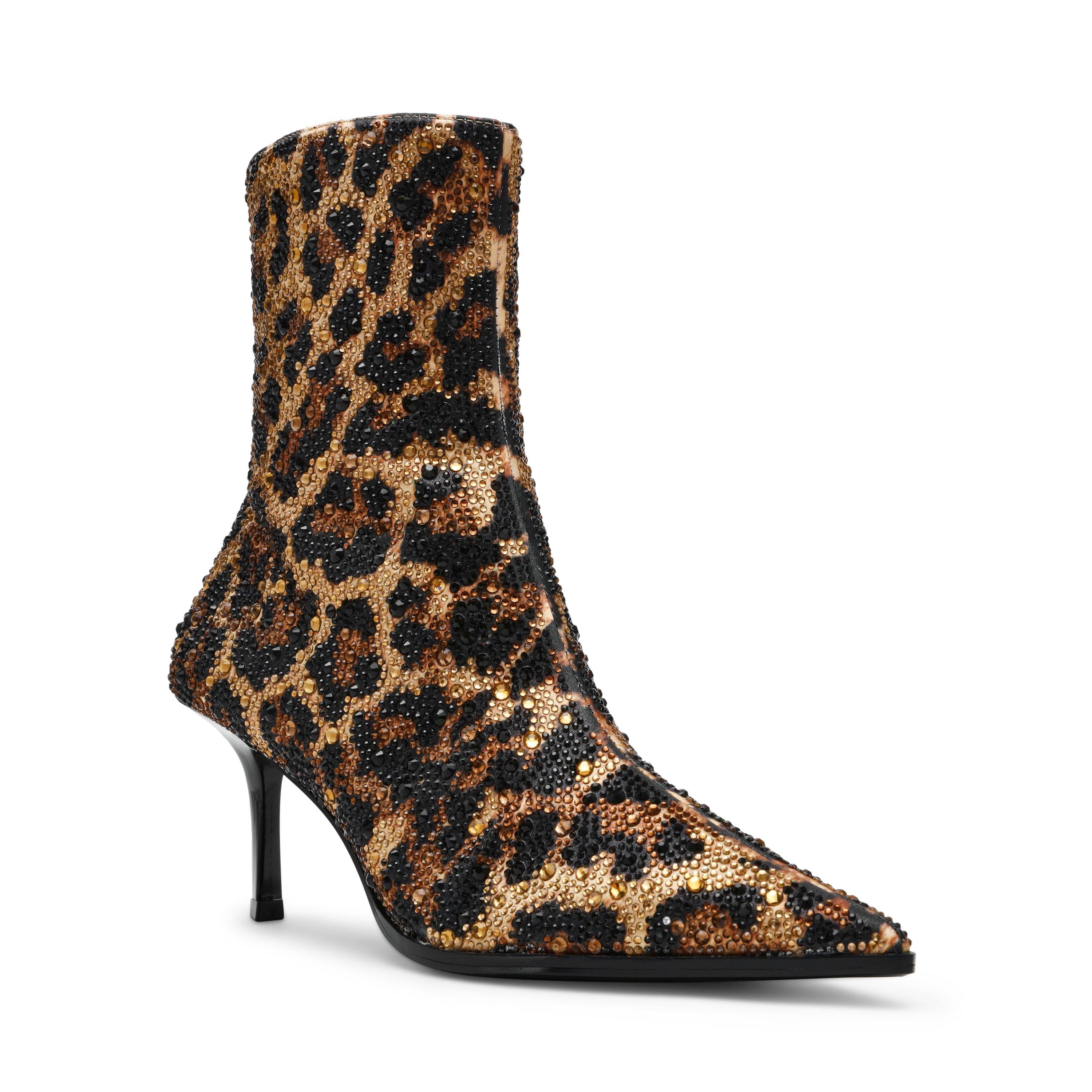 Leopard - Steve Madden - Women's Heirloom Heeled Ankle Boots - 8