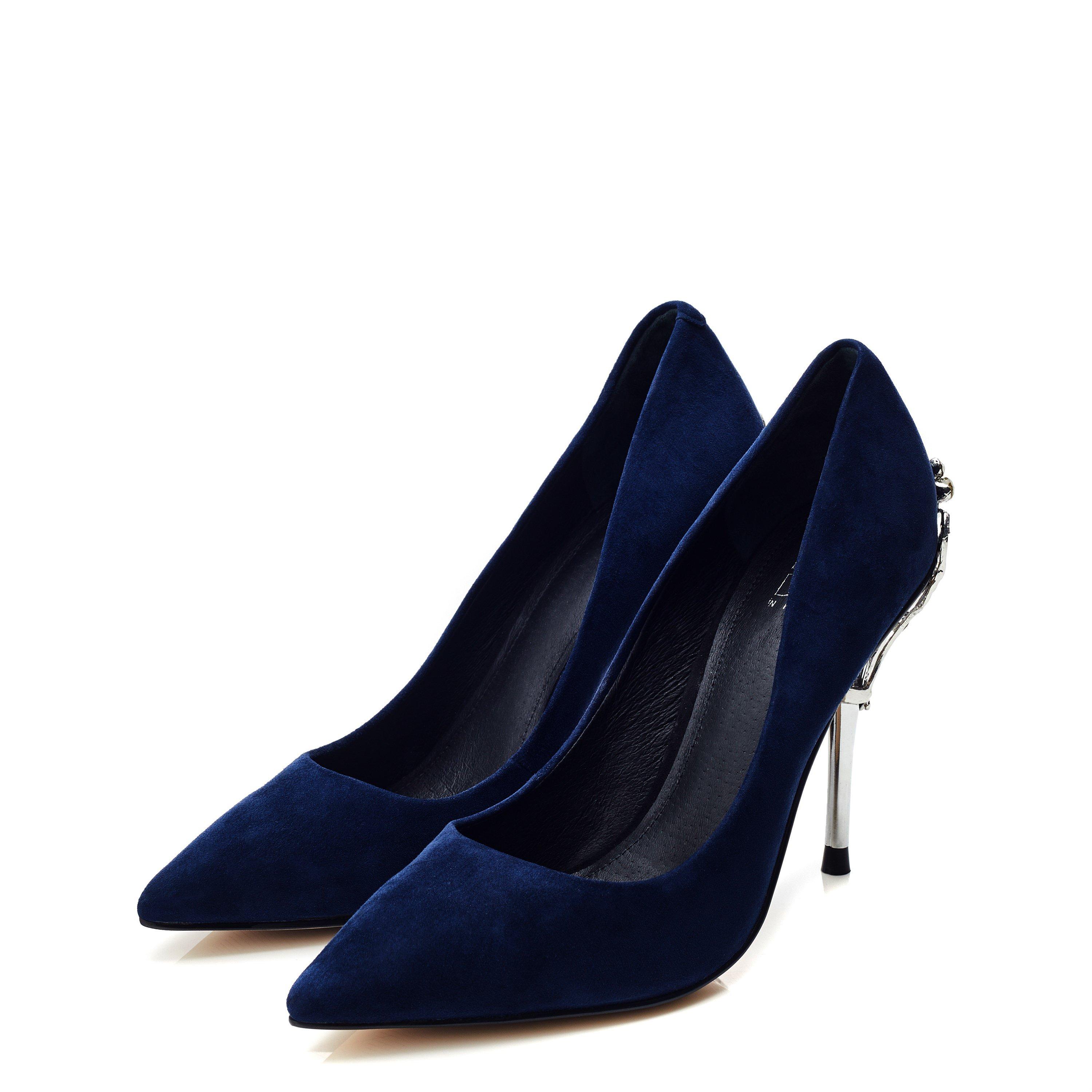 MARINEBLAUW - Moda in Pelle - Women's Ilari Ivory Leather Stiletto Court Shoes - 5