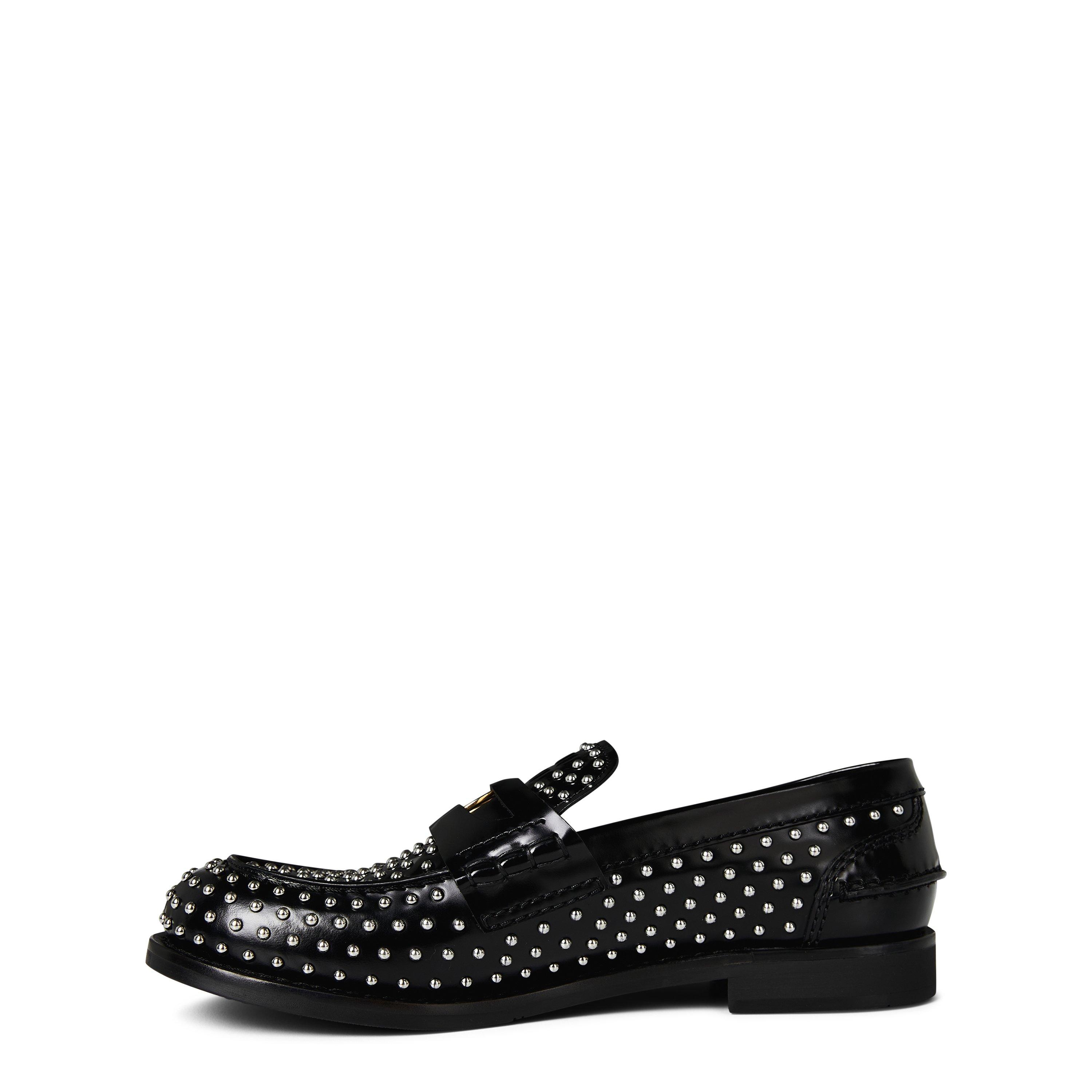 Black Rivet - Miu Miu - Women's Penny Embellished Loafers - 2