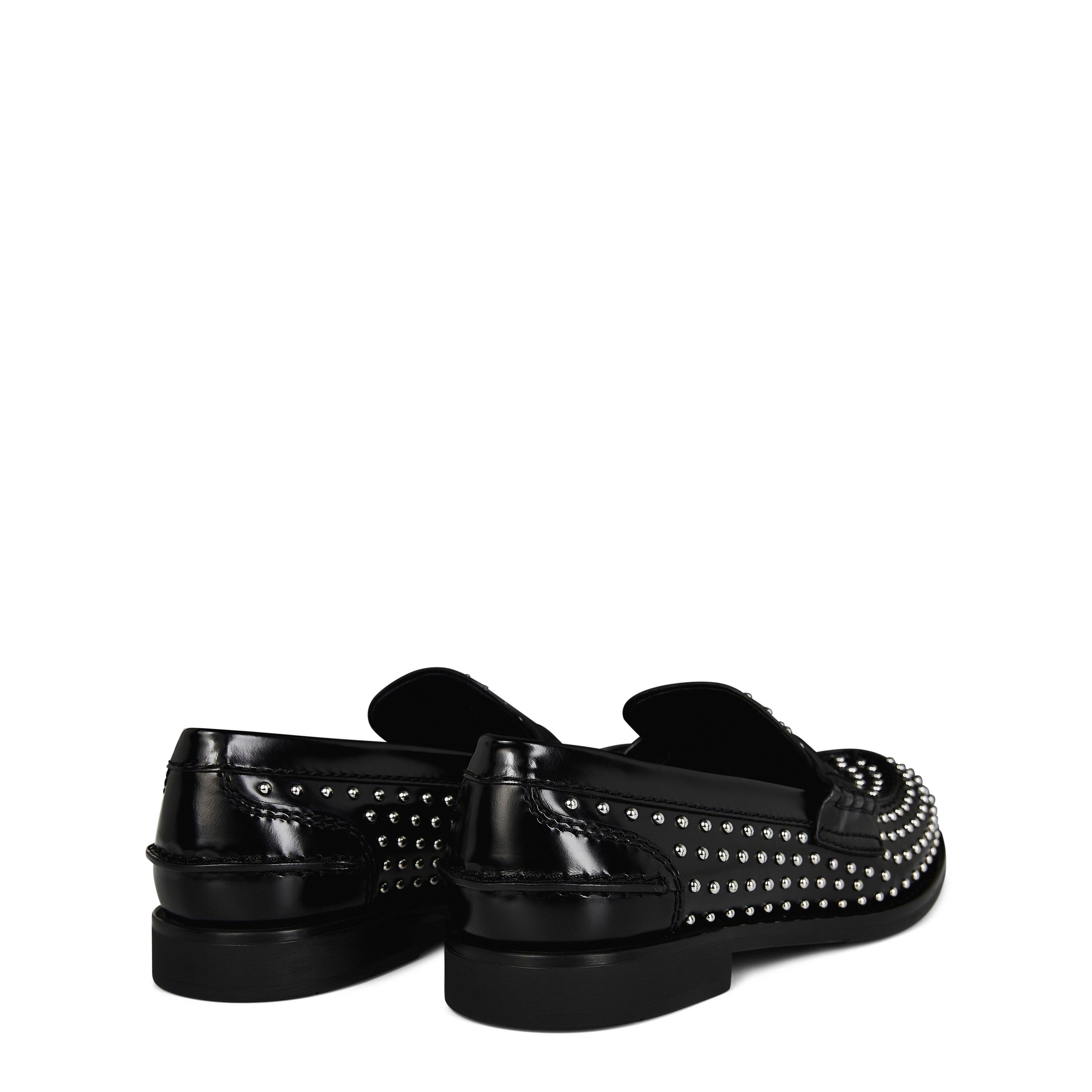 Black Rivet - Miu Miu - Women's Penny Embellished Loafers - 5