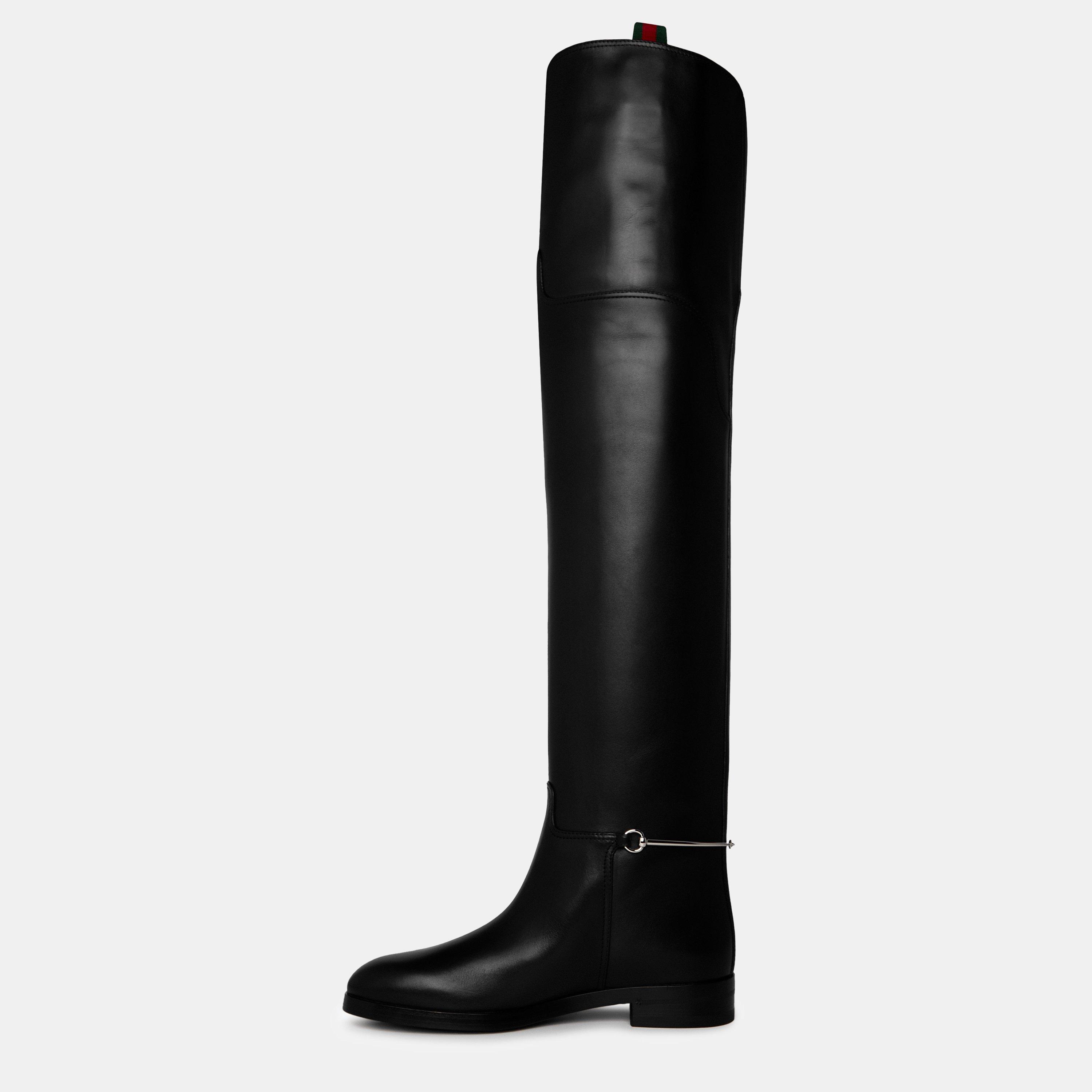 Black - Gucci - Clive Over The Knee Boots - 2
