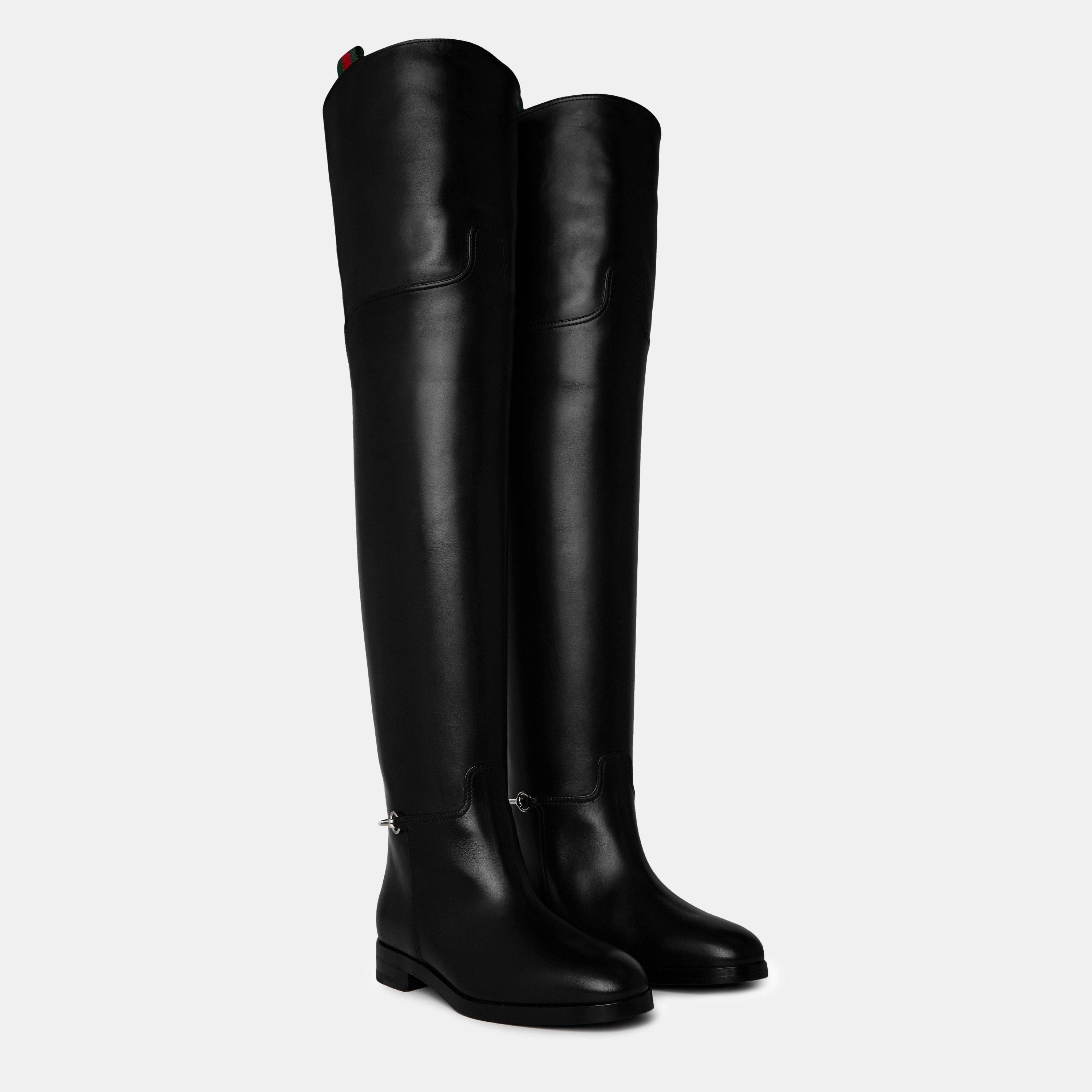 Black - Gucci - Clive Over The Knee Boots - 5