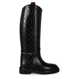 Gucci Edith Gg Knee High Boots