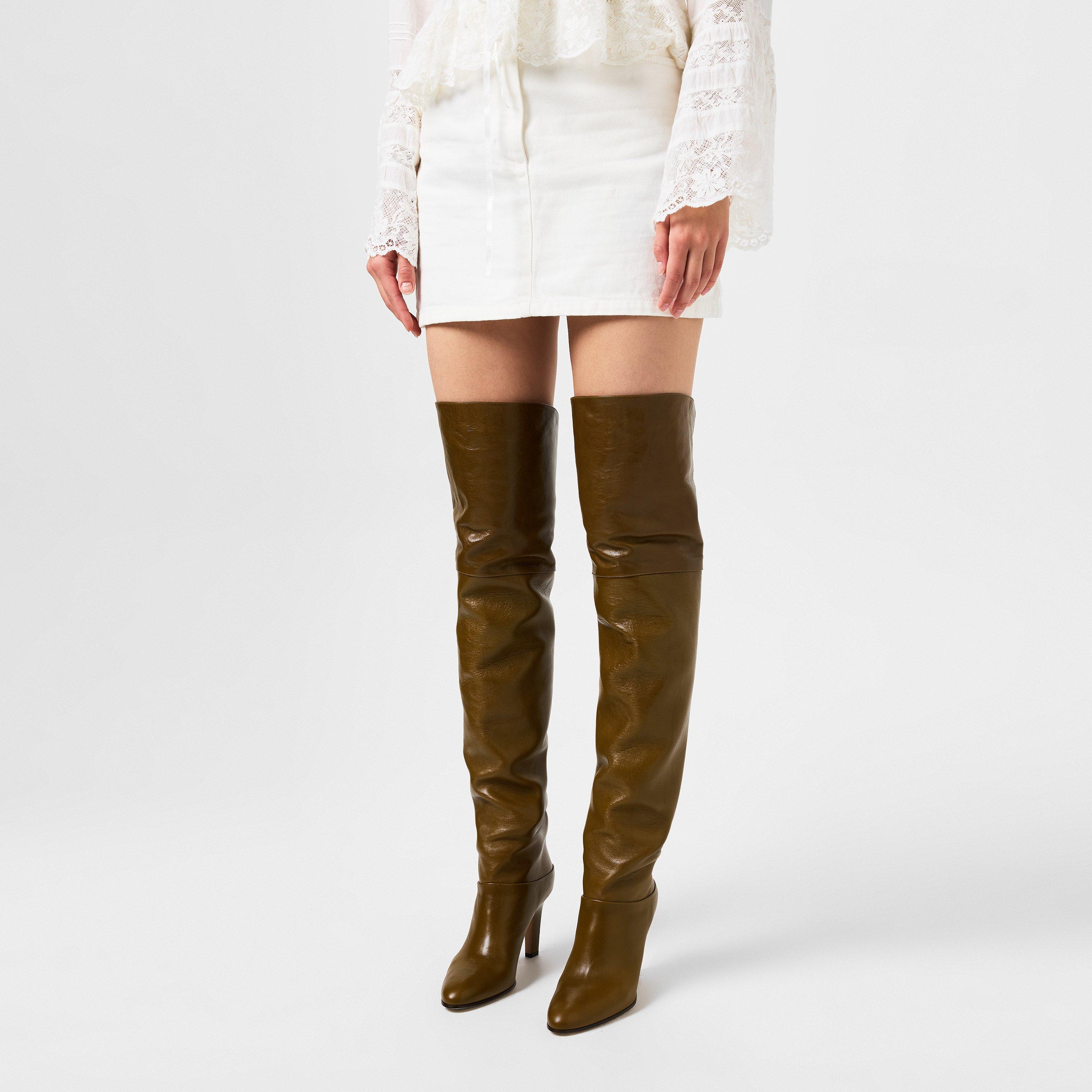 Dark Khaki - Chloe - Eve Over The Knee Boot - 2
