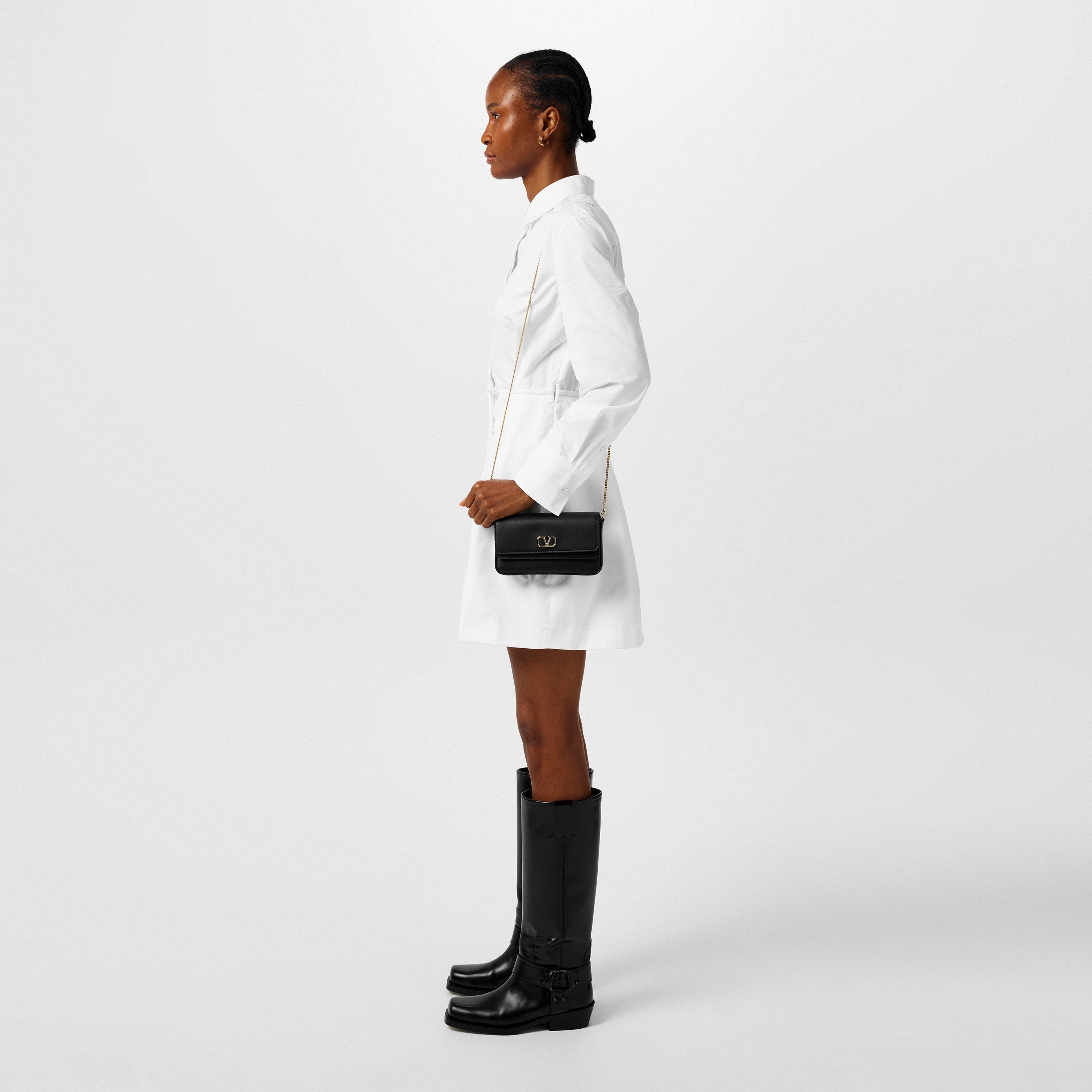 Nero - Valentino Garavani - Leather Knee High Biker Boots - 6