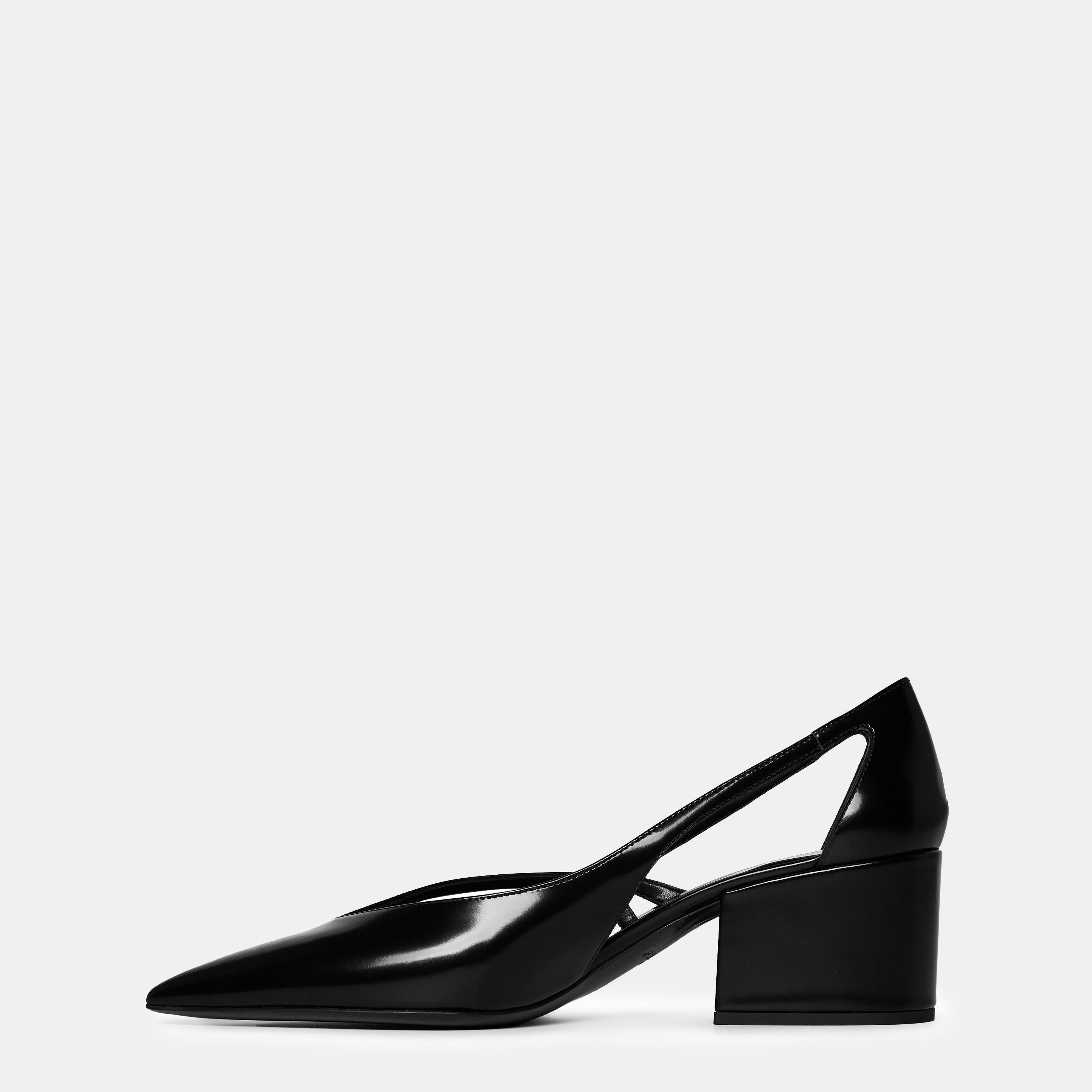 Black - Prada - Cut-Out Heeled Pumps - 2