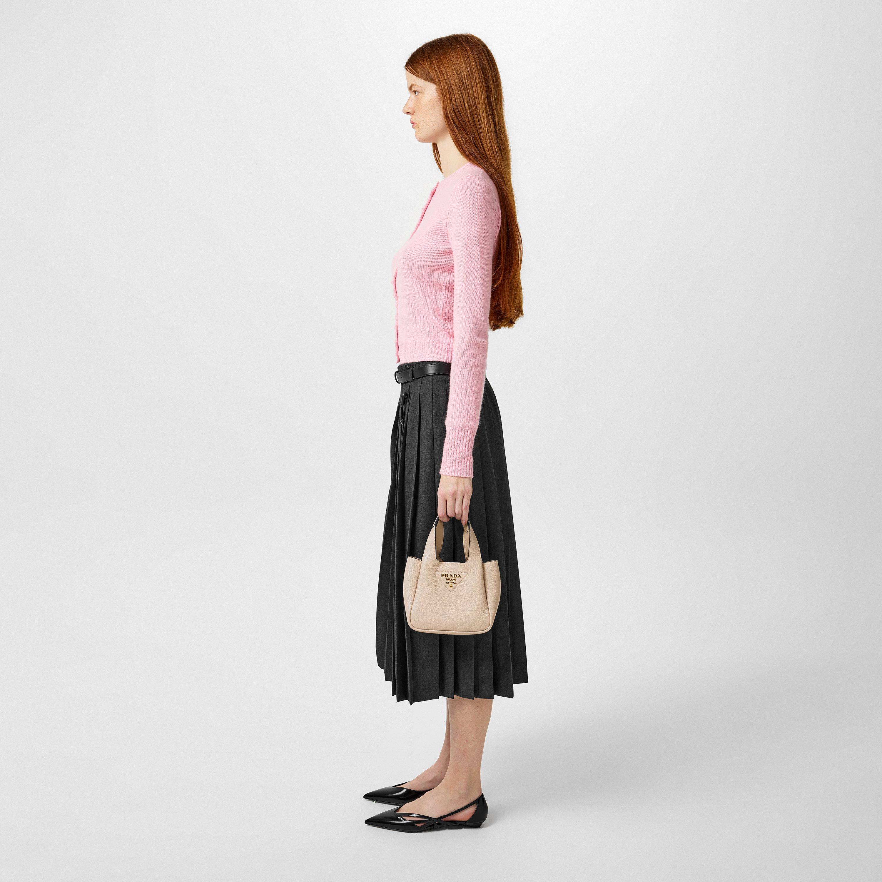 Black - Prada - Brushed Leather Cut-Out Ballerinas - 6