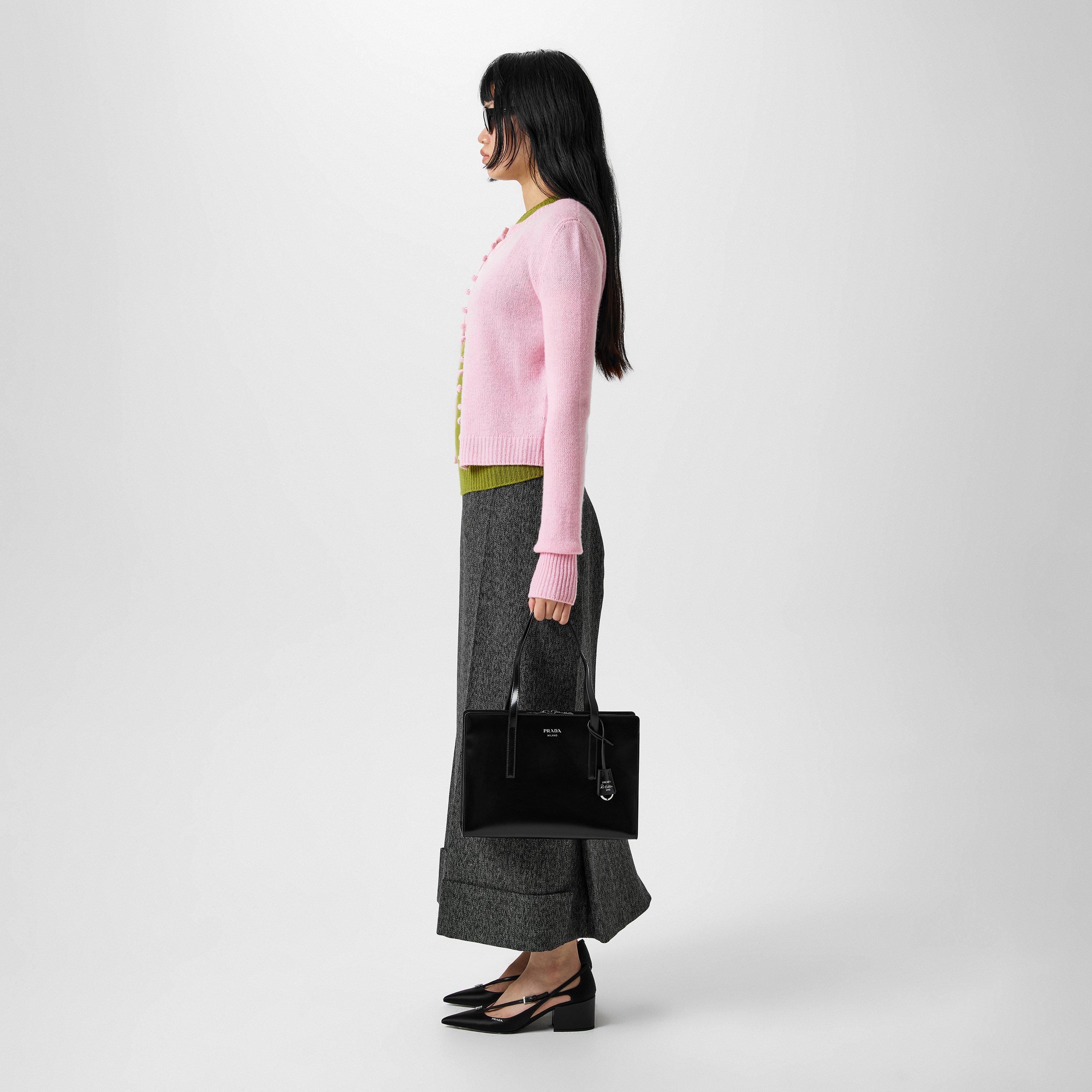 Black - Prada - Satin Cut-Out Pumps - 6