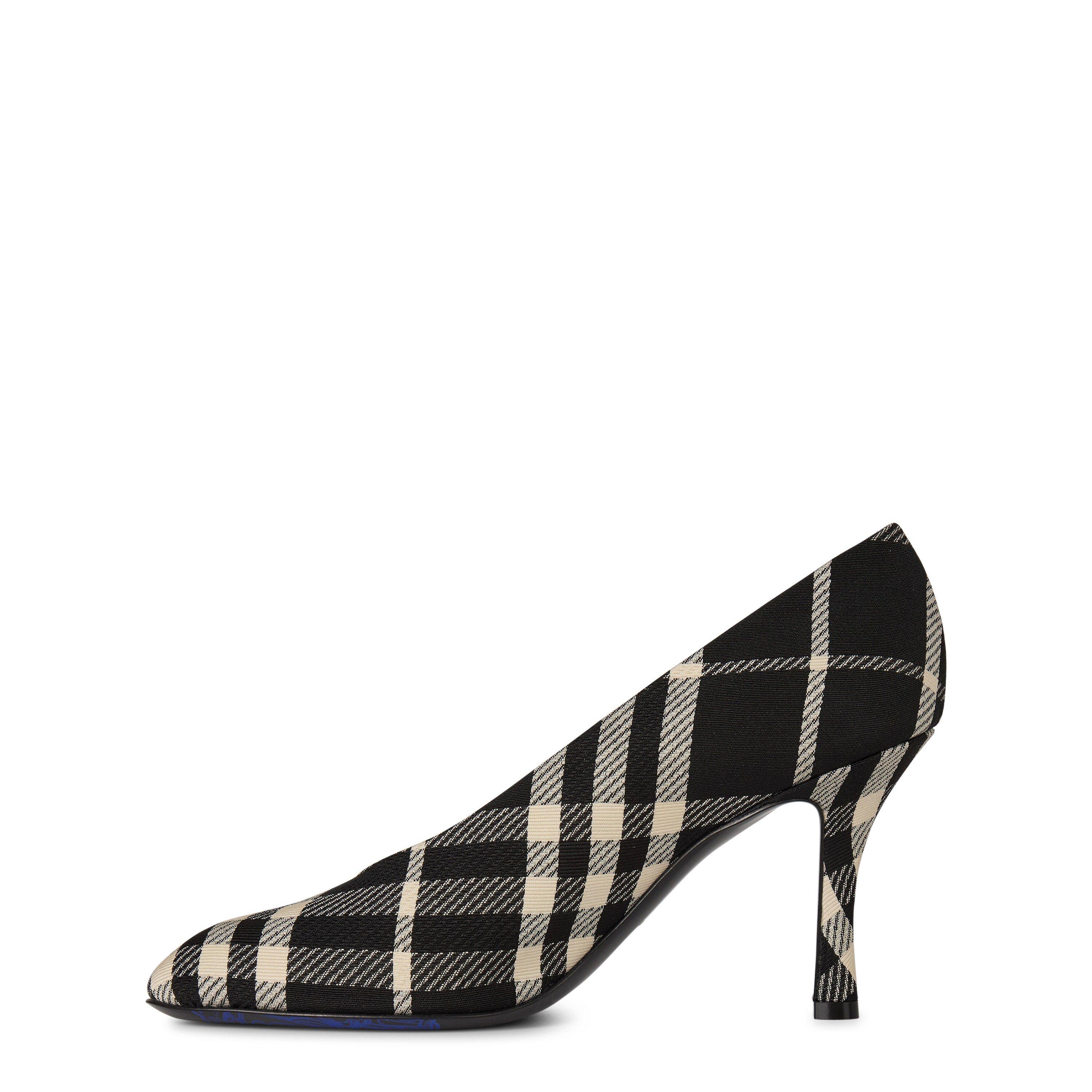 Black/Calico - Burberry - Check Baby High Pumps - 3