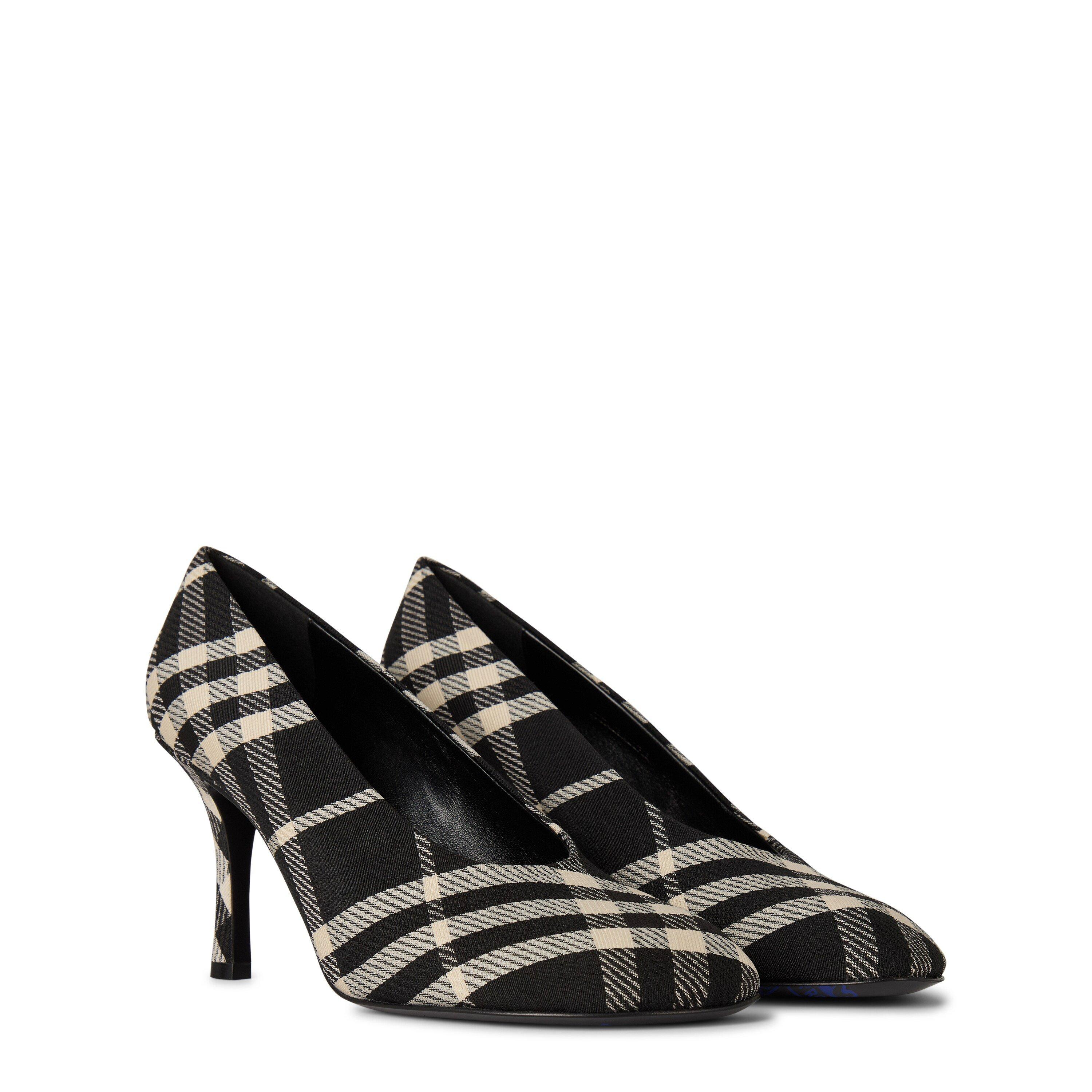 Black/Calico - Burberry - Check Baby High Pumps - 4