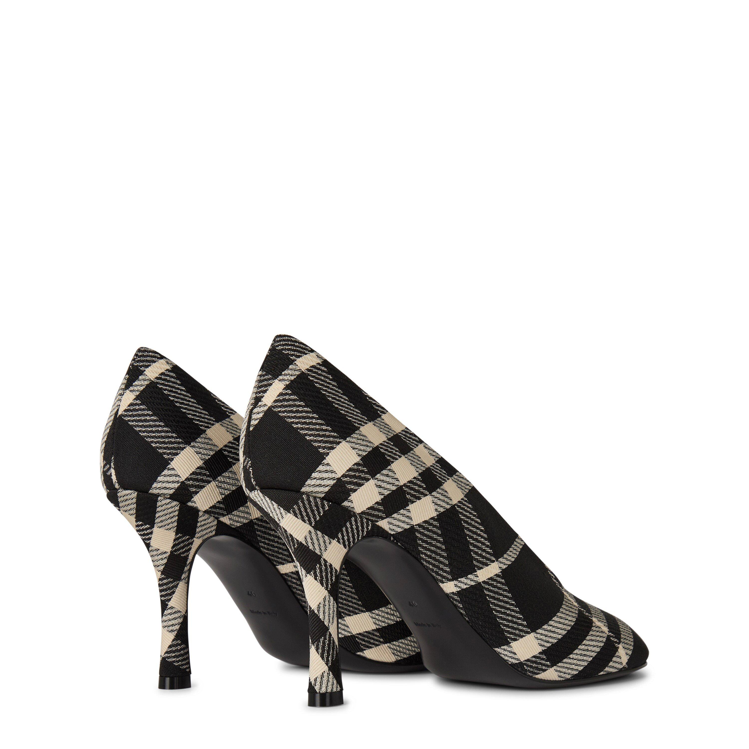 Black/Calico - Burberry - Check Baby High Pumps - 5