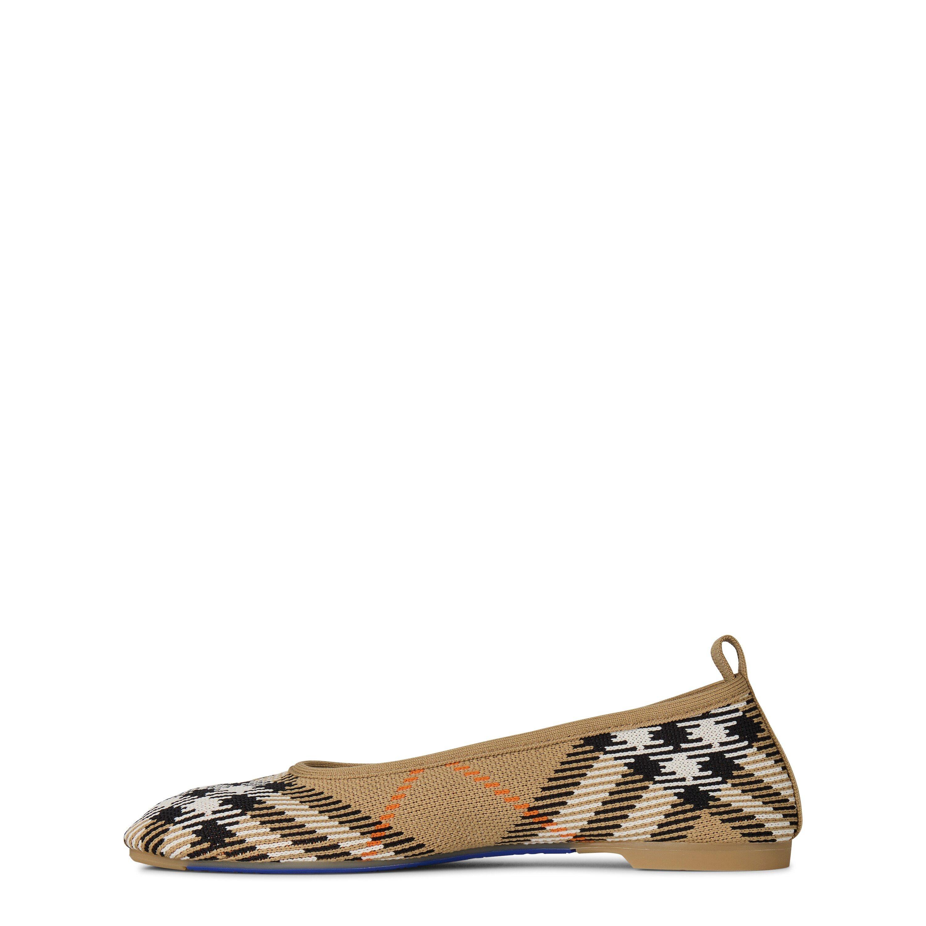Sand Ip Check - Burberry - Knit Baby Ballerina Flats - 3