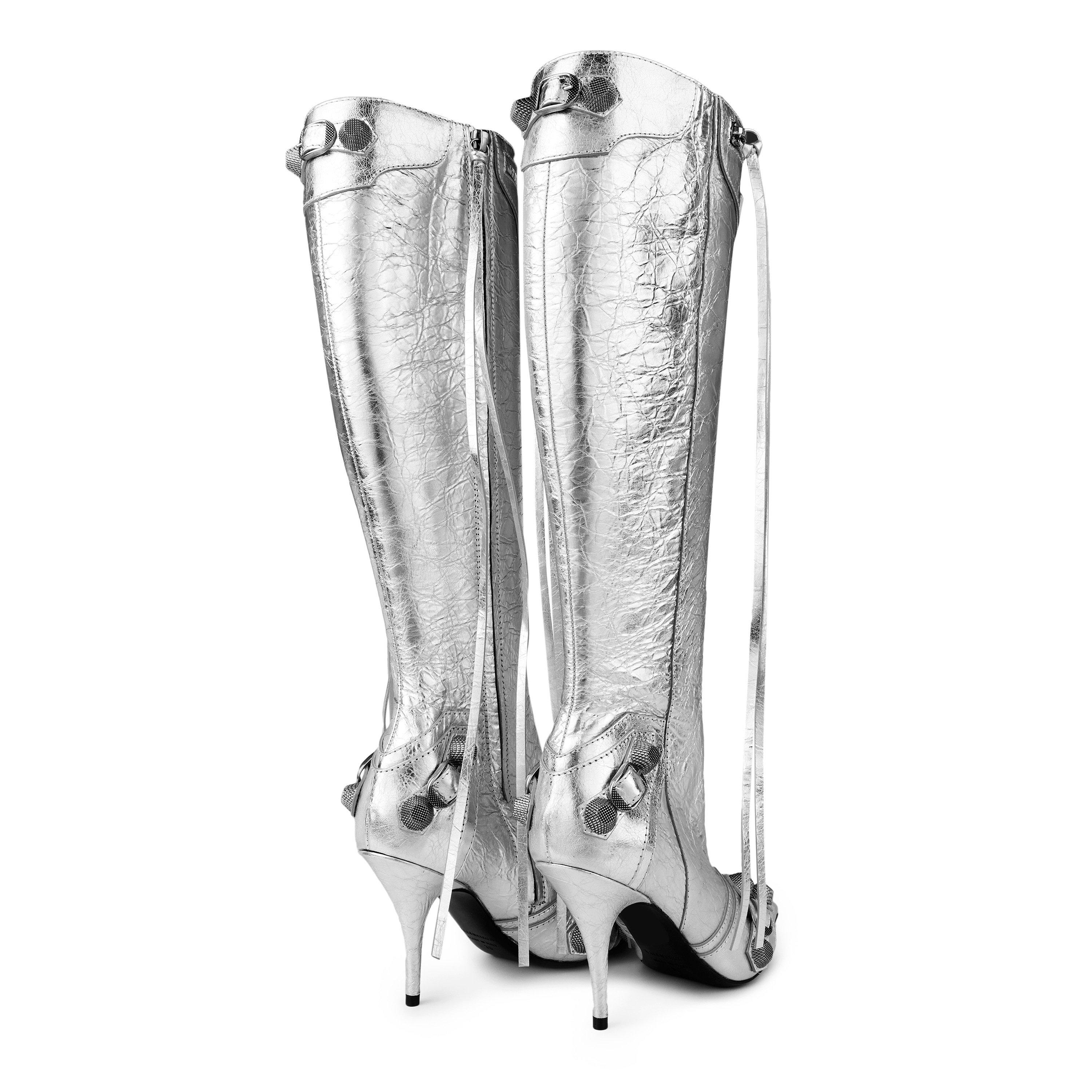 Silver - Balenciaga - Women's Bal Cagole Knee High Boots - 4
