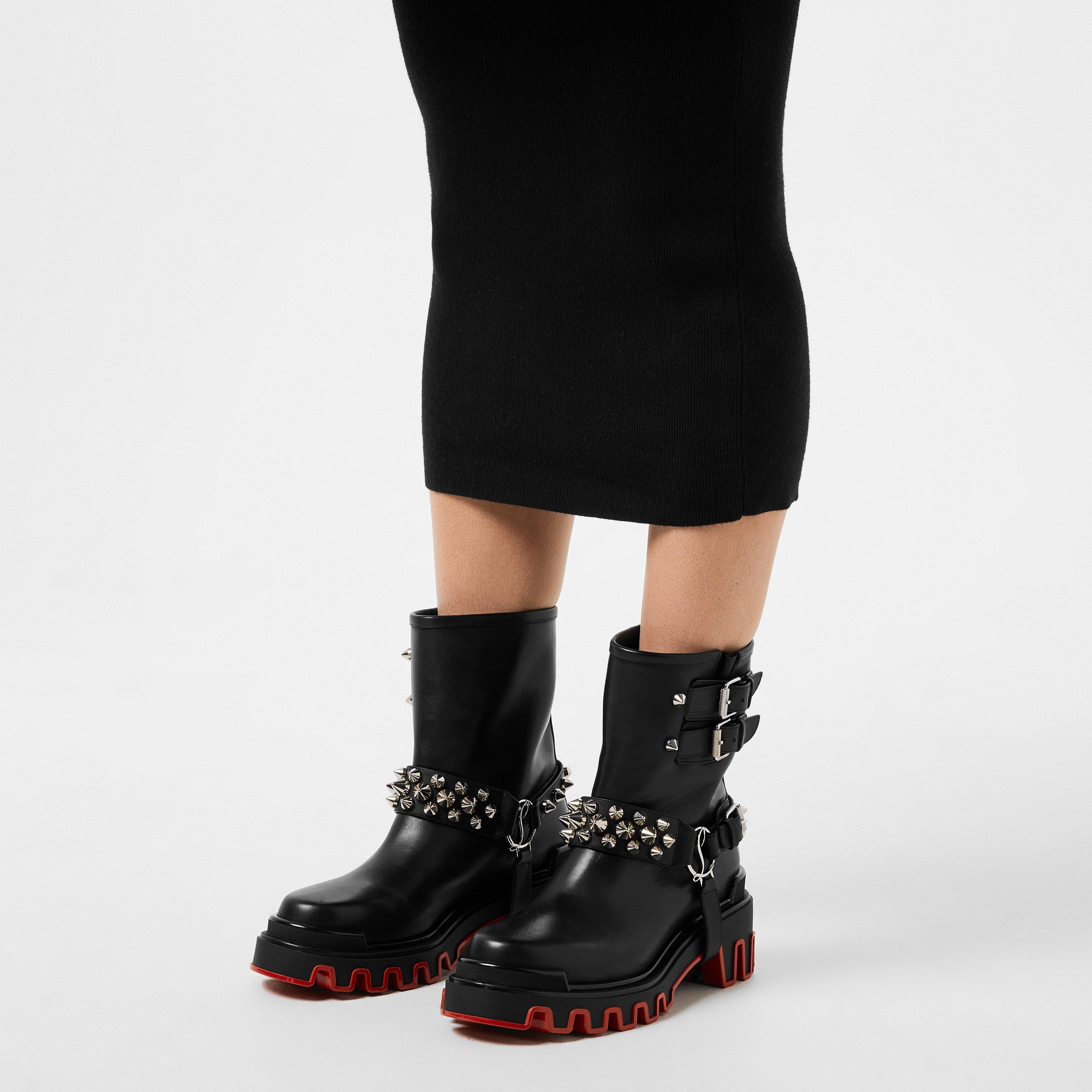 Black - Christian Louboutin - Dune Bike Low Boots - 3