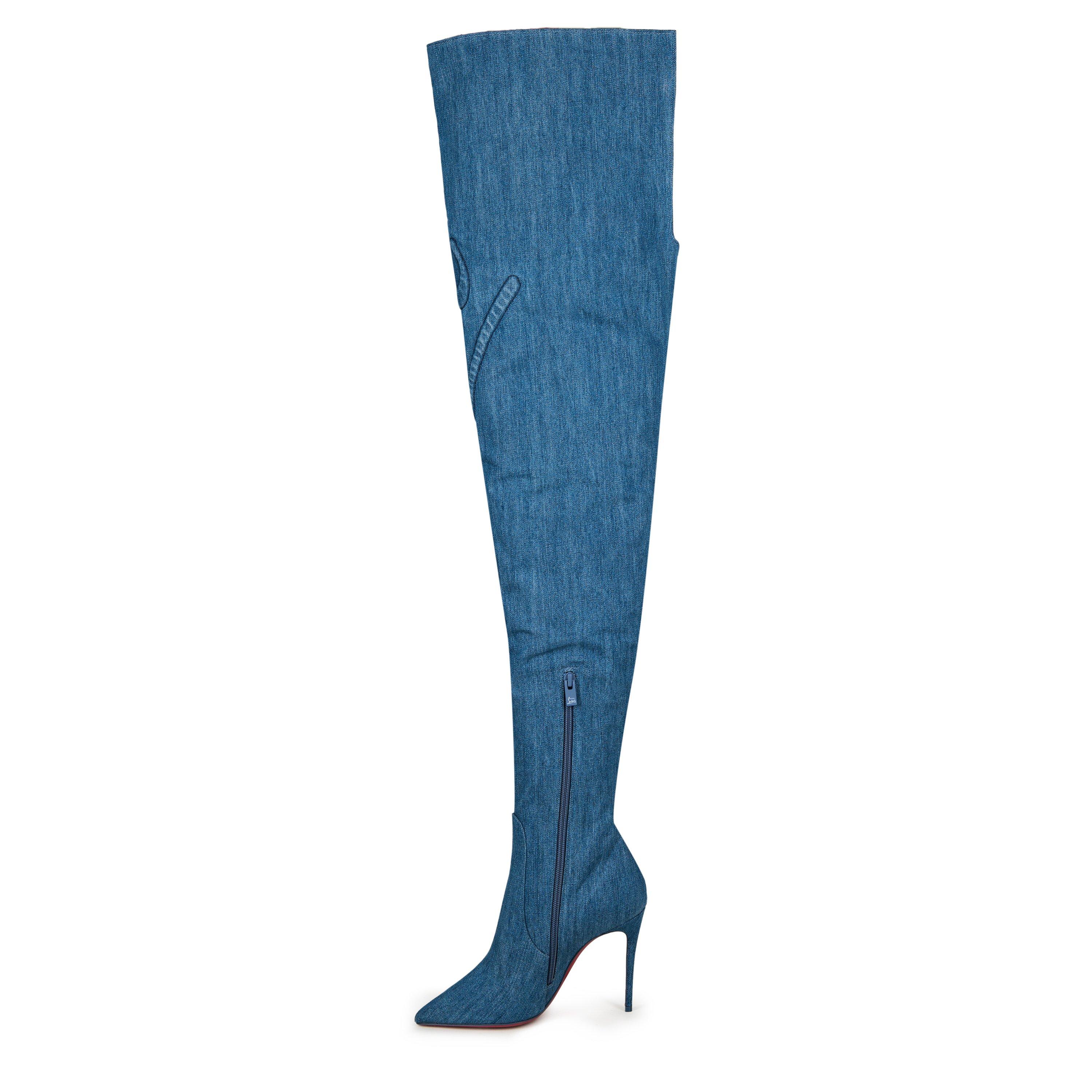 Blue - Christian Louboutin - Kate Botta Alta Loubijeans 100mm Boots - 2