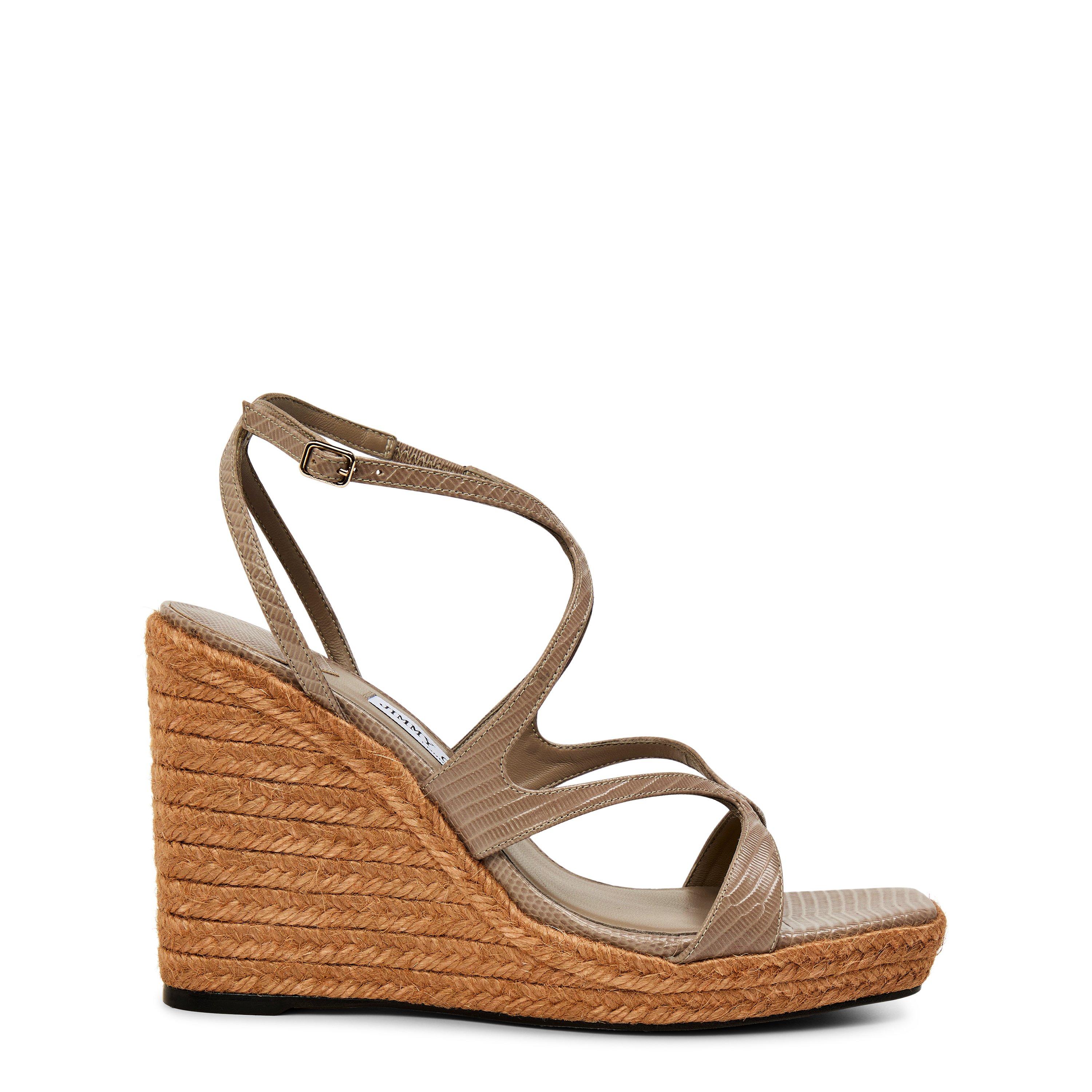 【Jimmy Choo】 Ayla 110レザーエスパドリーユ wedges JIMMY CHOO Ayla 110 キャンバス エスパドリーユ ウェッジ