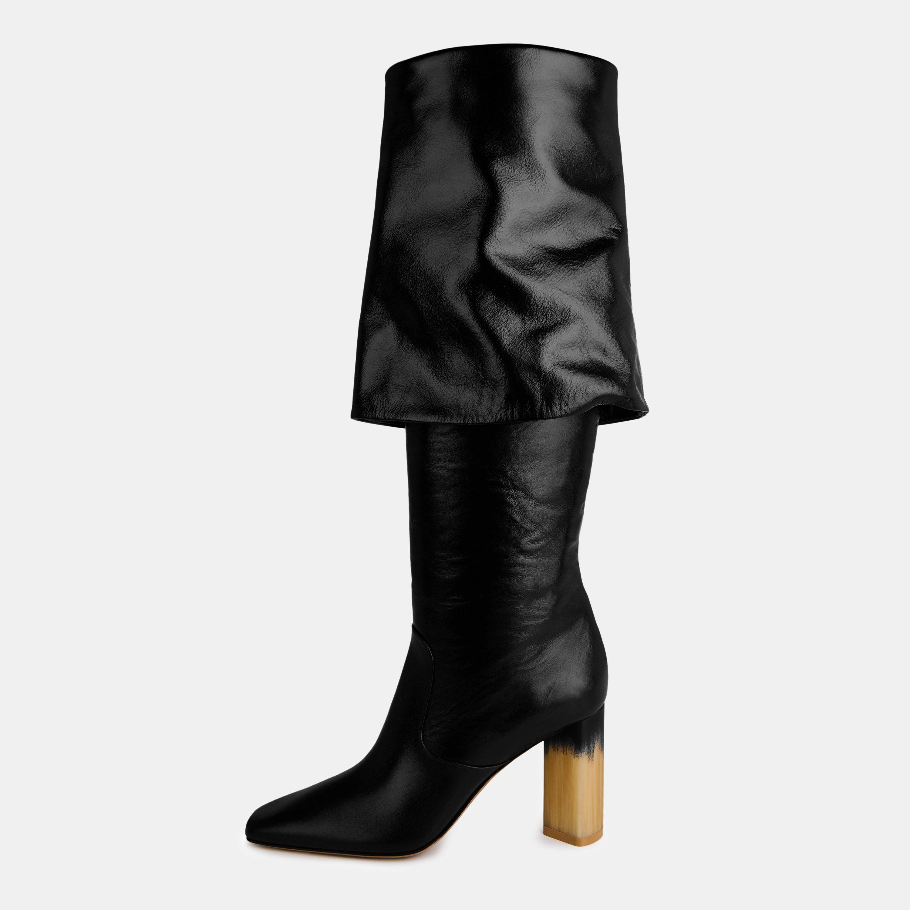 Black - Chloe - Heeled Boot - 2