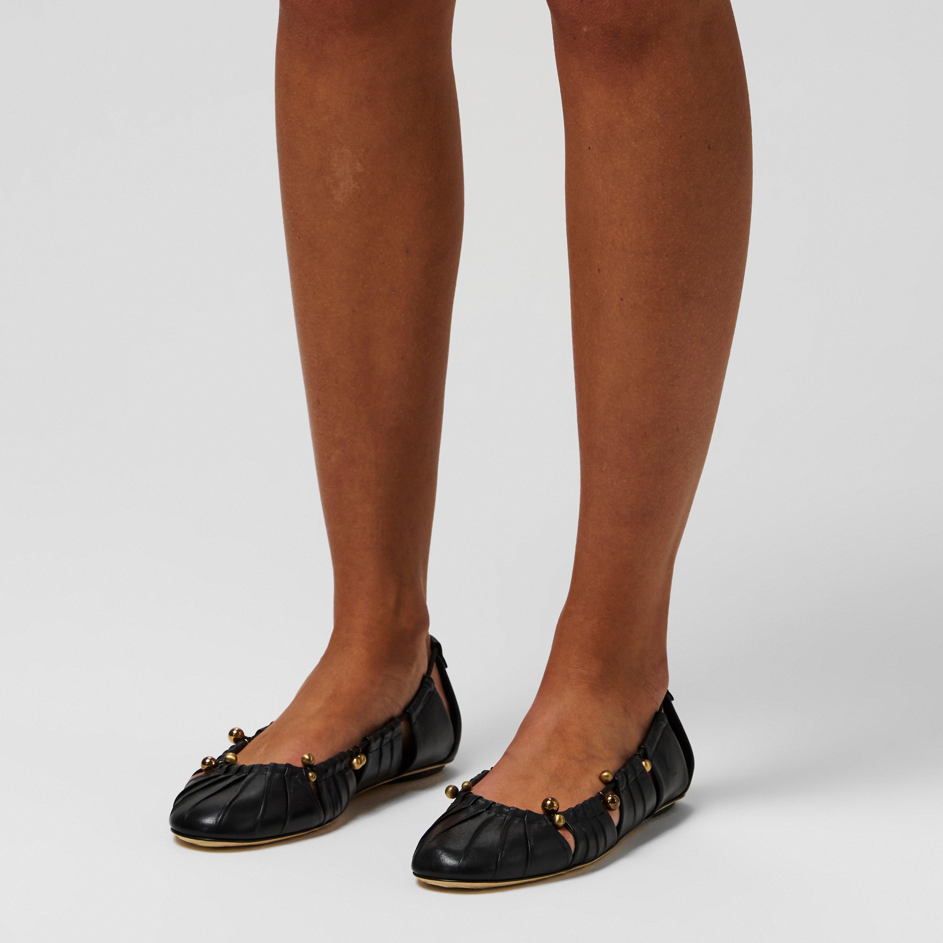 Black - Chloe - Luna Ballerina Flats - 2