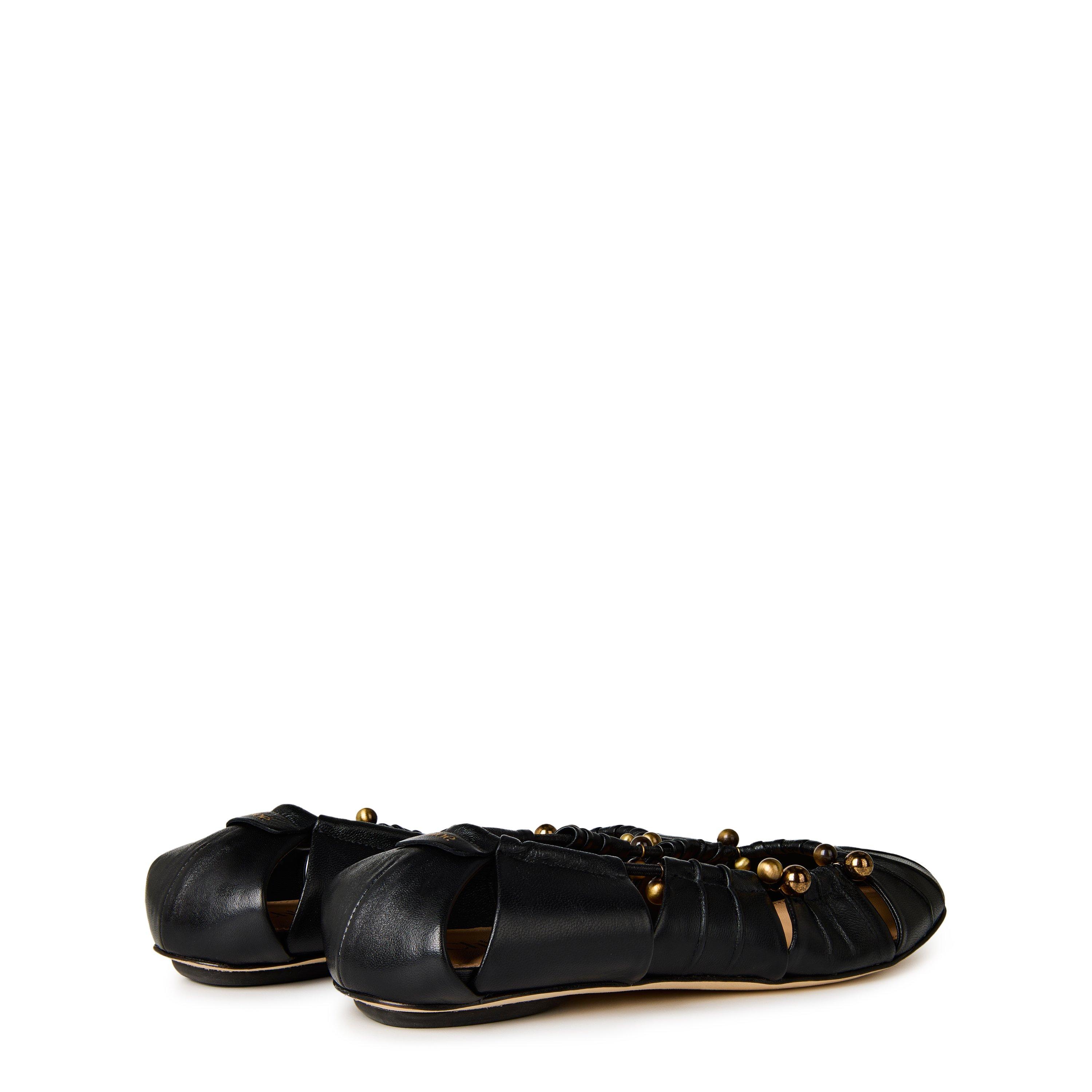 Black - Chloe - Luna Ballerina Flats - 4