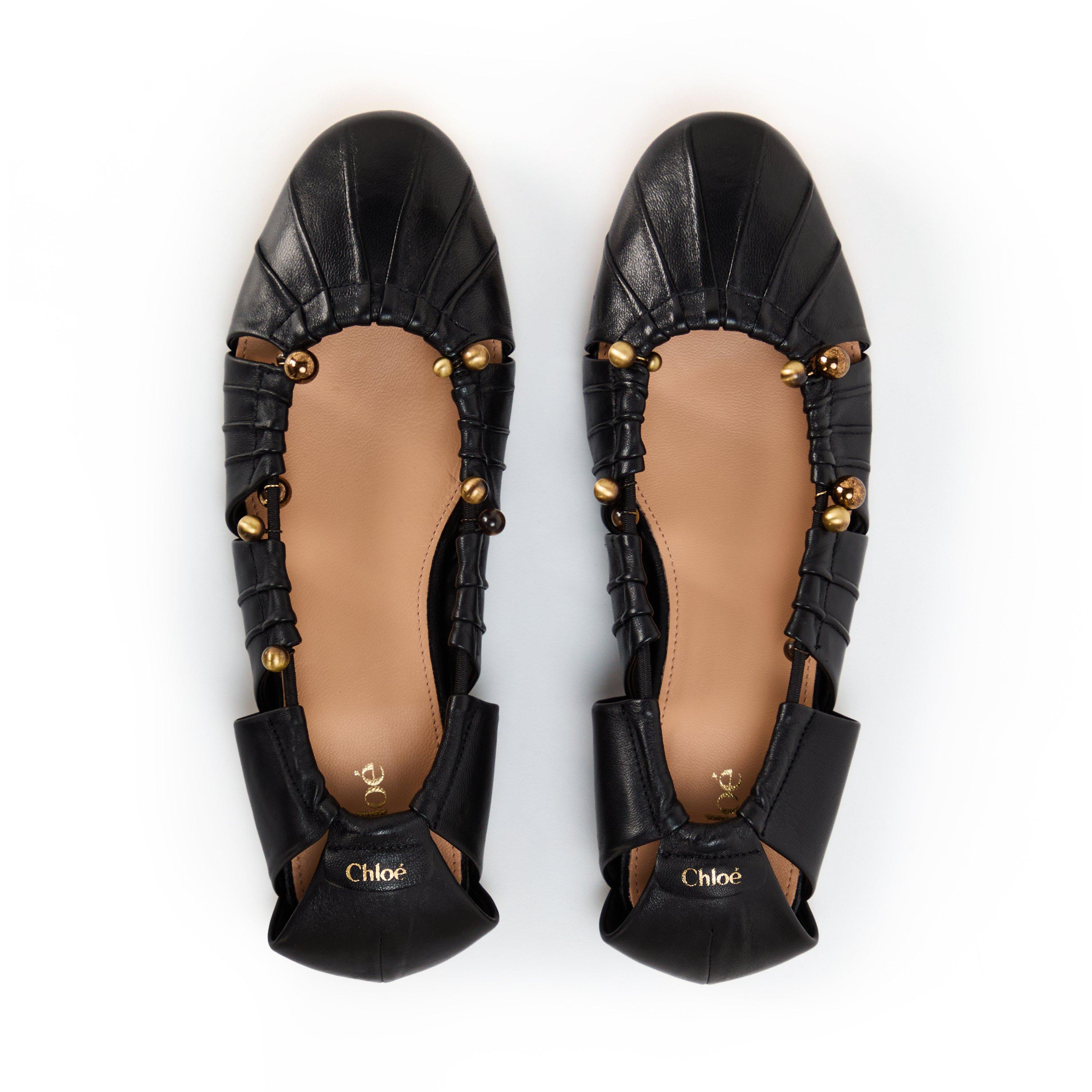 Black - Chloe - Luna Ballerina Flats - 5