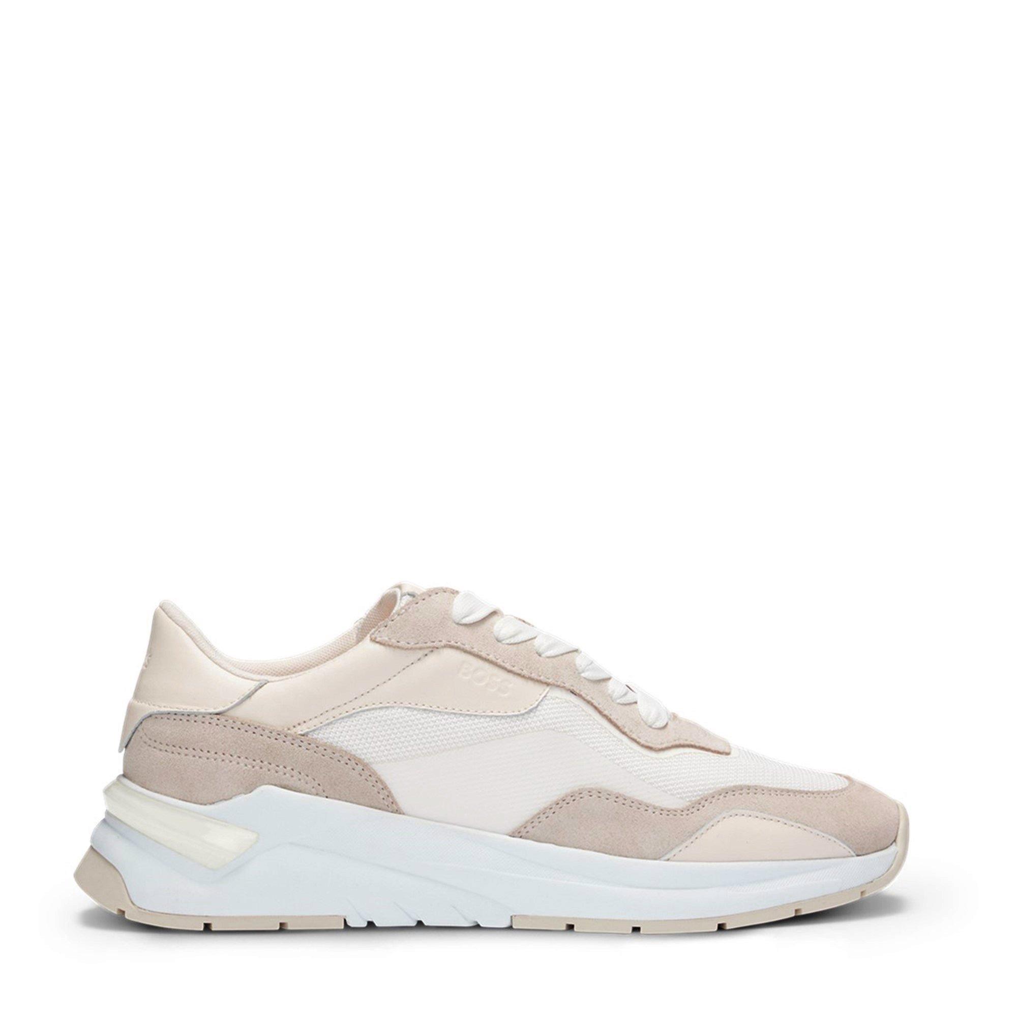 Boss Women's Skylar Sleek Stylish Trainers - Open White - 6