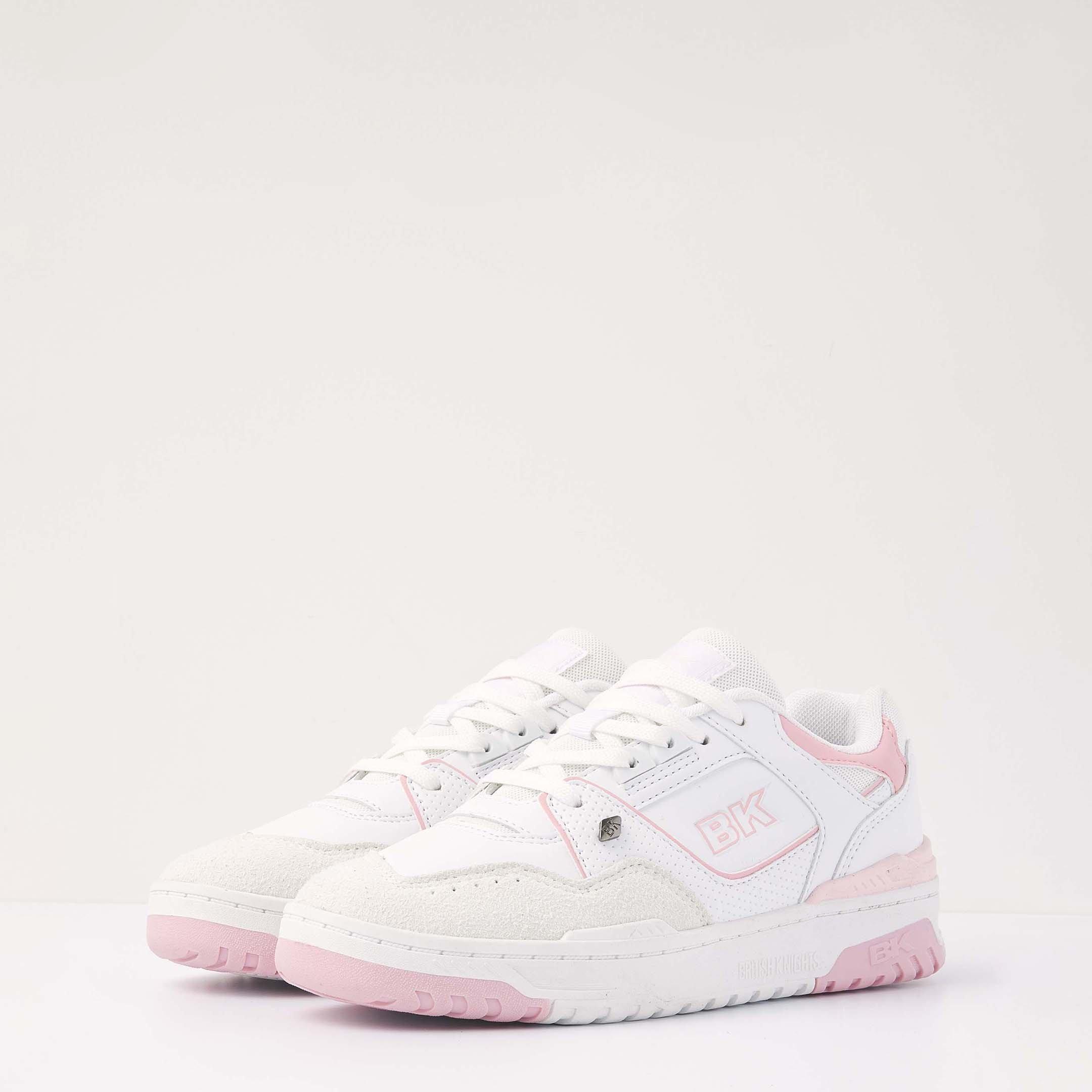 Blanc/Rose - British Knights - Women's Vendon Low-Top Trainers - 3