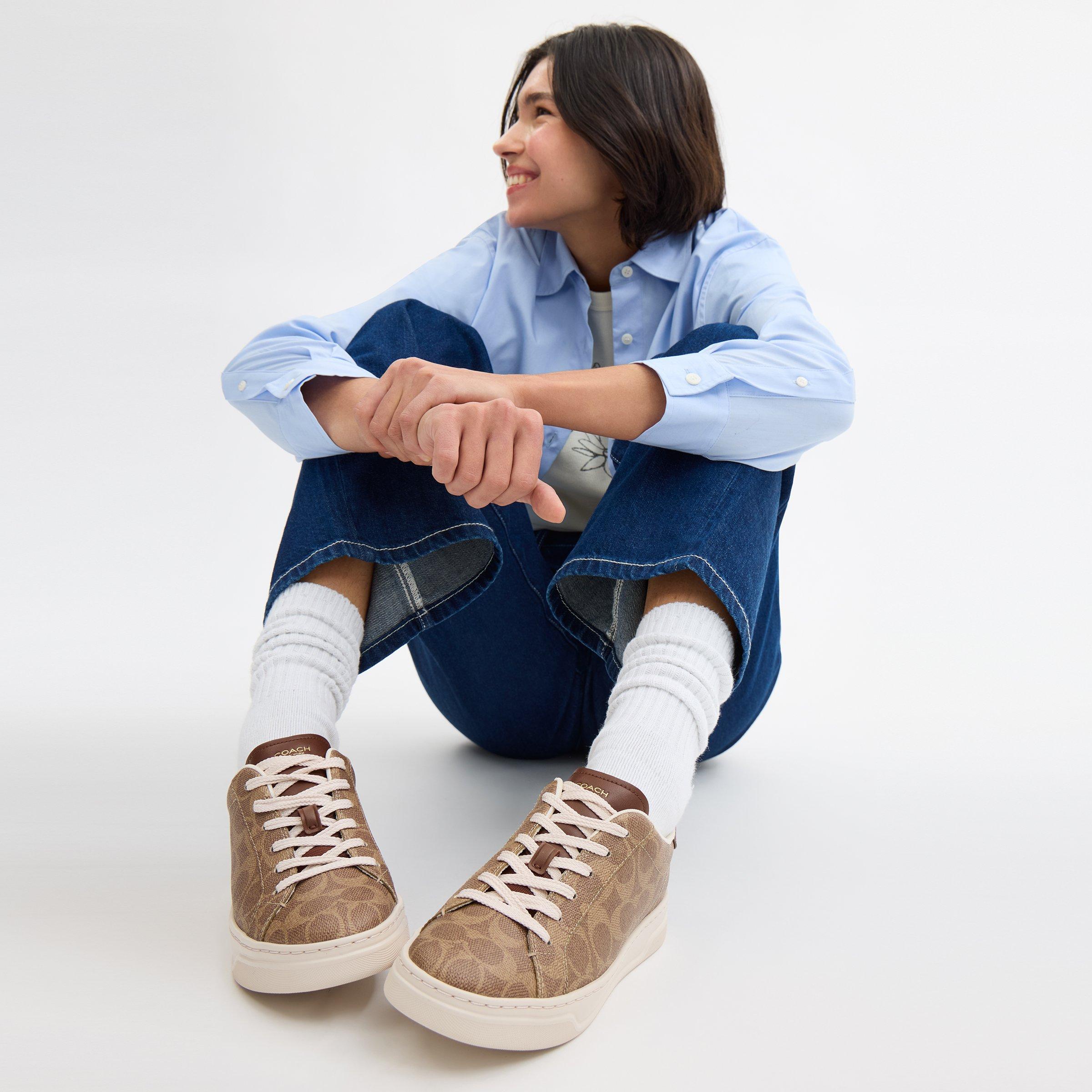 Brown Signature - Coach - Lowline Luxe Sneakers - 3