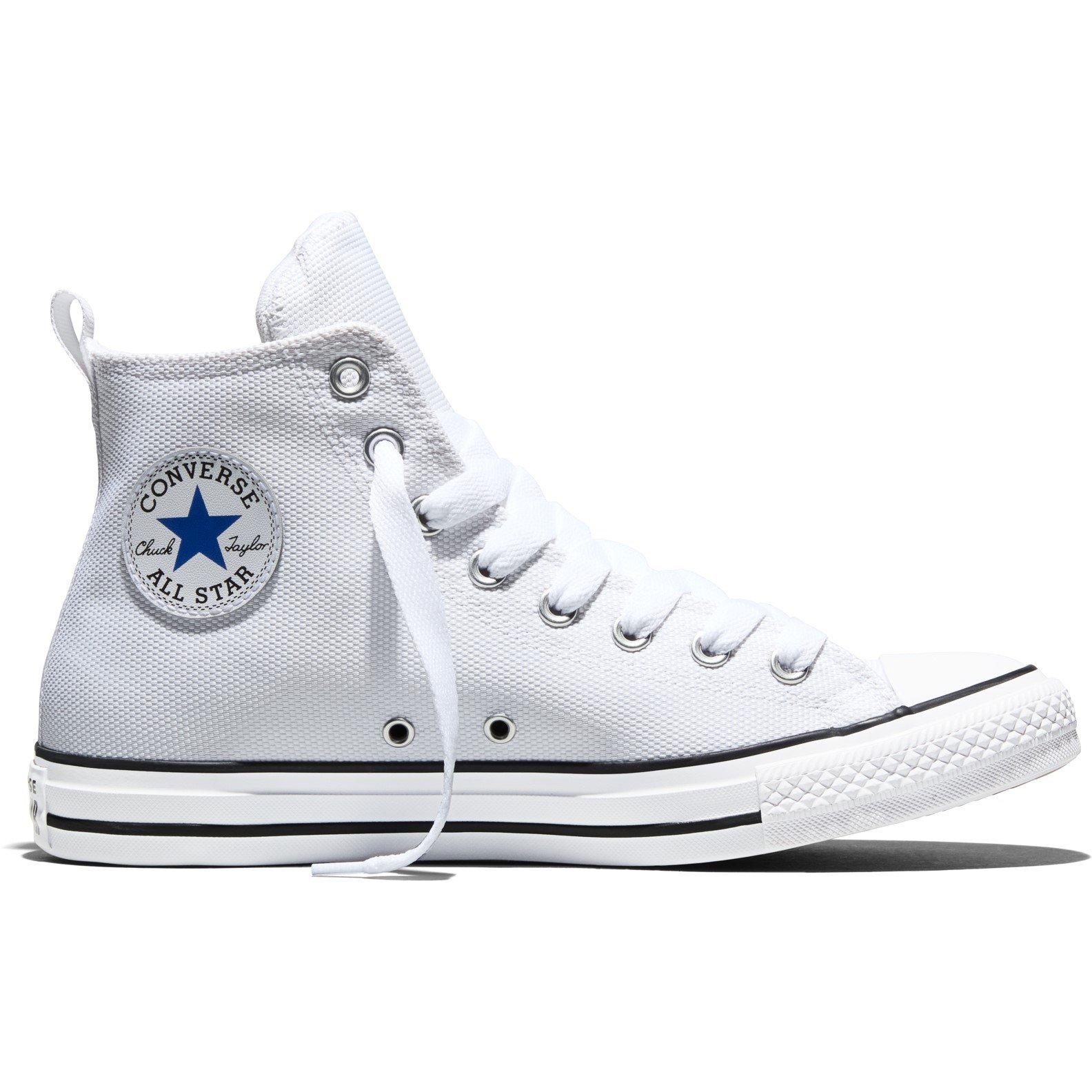 White/Blue - Converse - Men's Canvas High-Top Trainers - 1