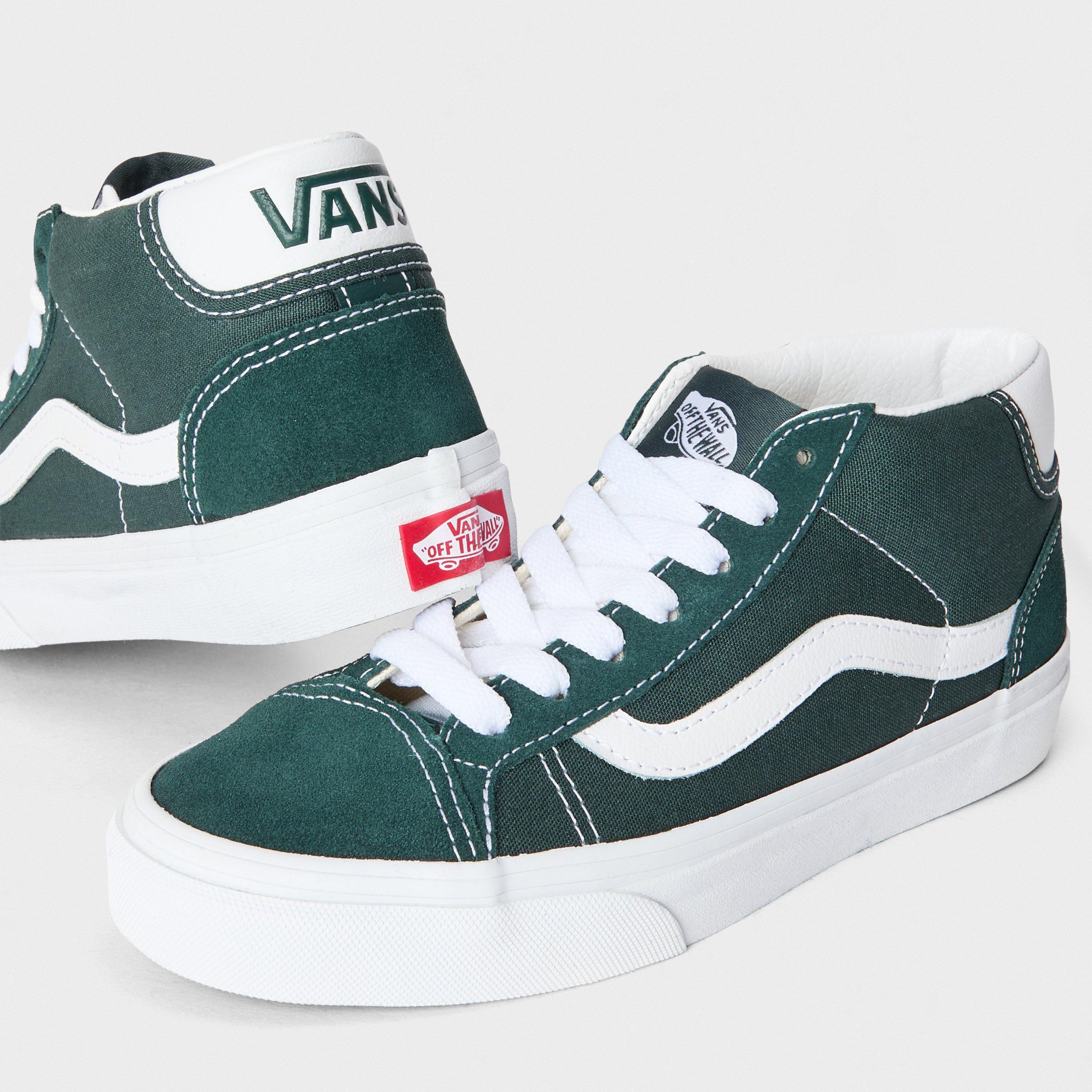 Spruce/White - Vans - Adults Canvas High-Top Trainers - 3
