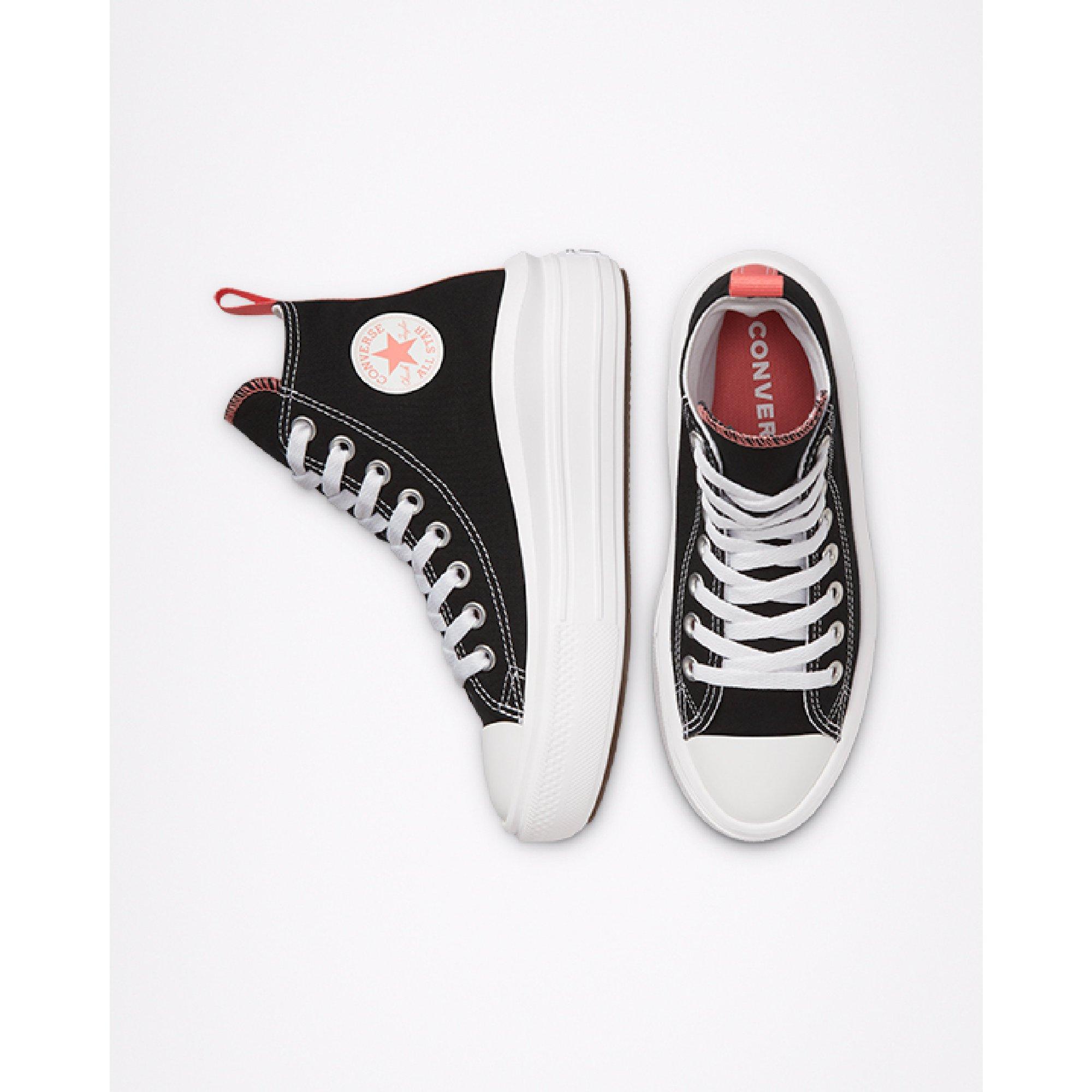 001-Black/Pin - Converse - Unisex Chuck Taylor All Star Mov Canvas High-Top Trainers - 4