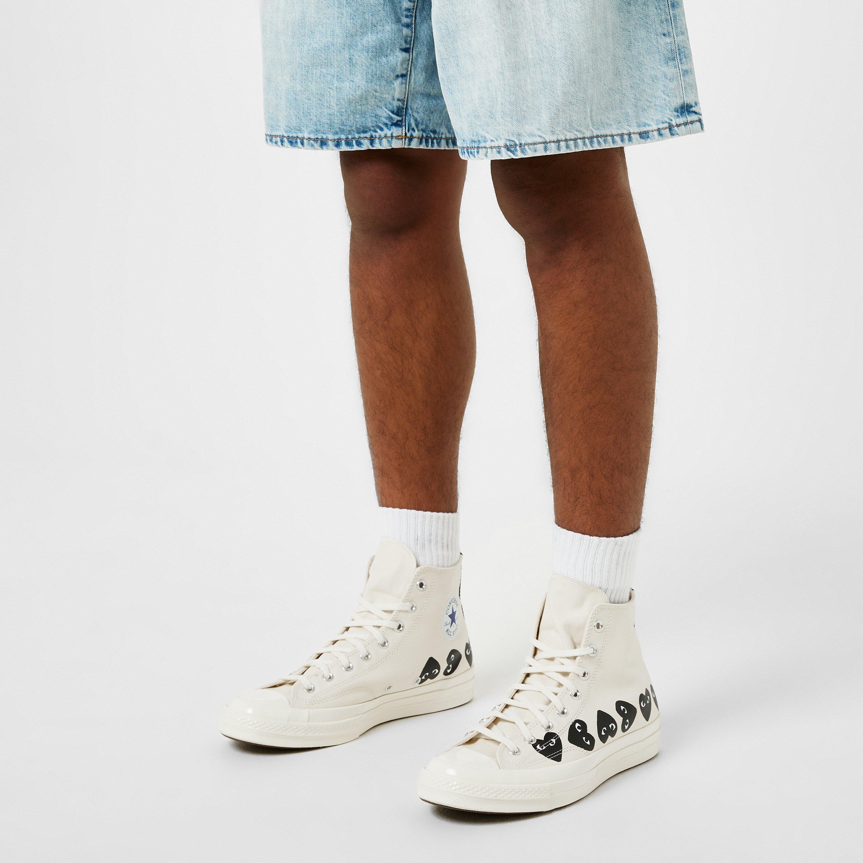 Beige - Comme des Garcons PLAY - Multi Heart High Top Trainers - 2