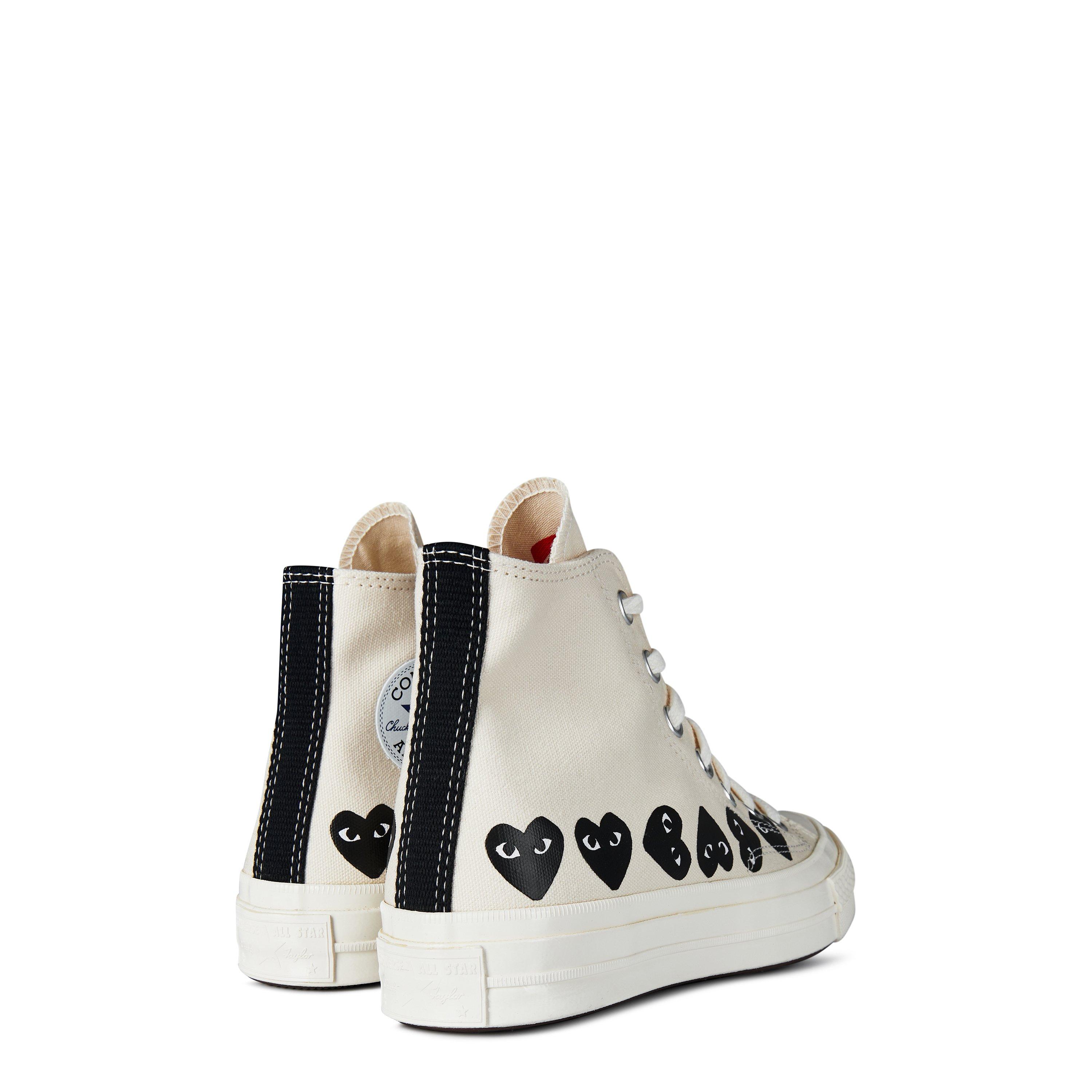 Beige - Comme des Garcons PLAY - Multi Heart High Top Trainers - 5
